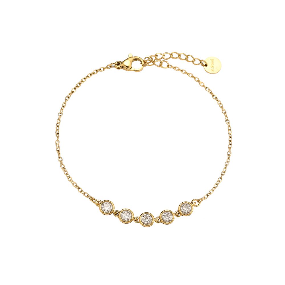 Bracelet à chaîne fine à pois en diamant