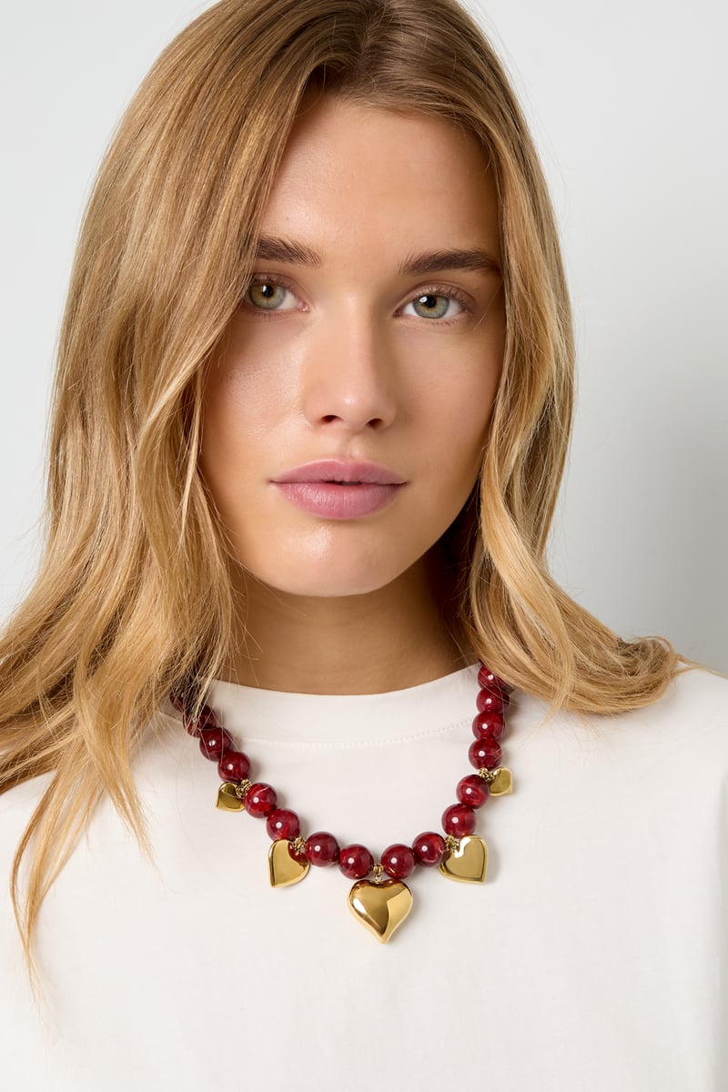 Acrylic Beaded Necklaces Heart