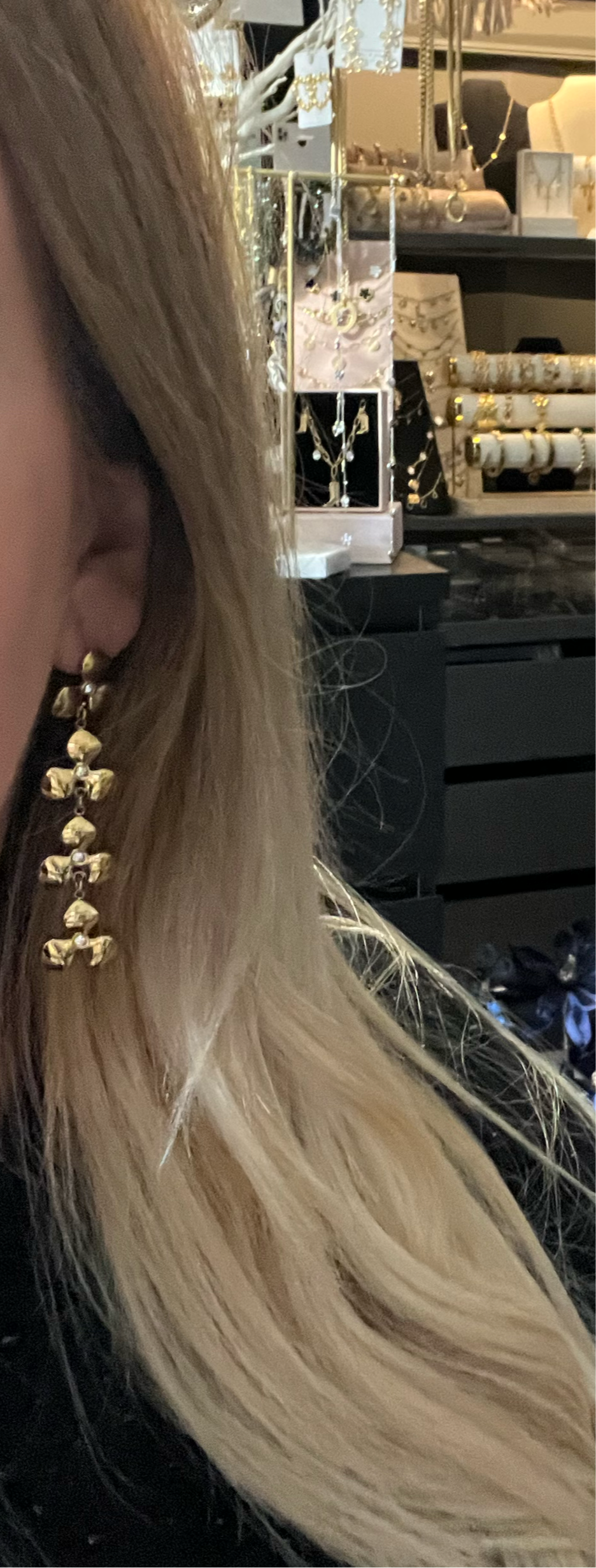 Earrings Long Flower