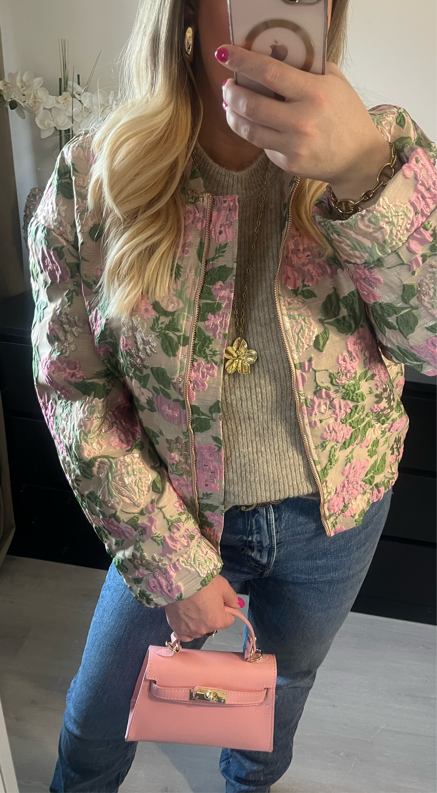 Blouson aviateur Flower Ambika