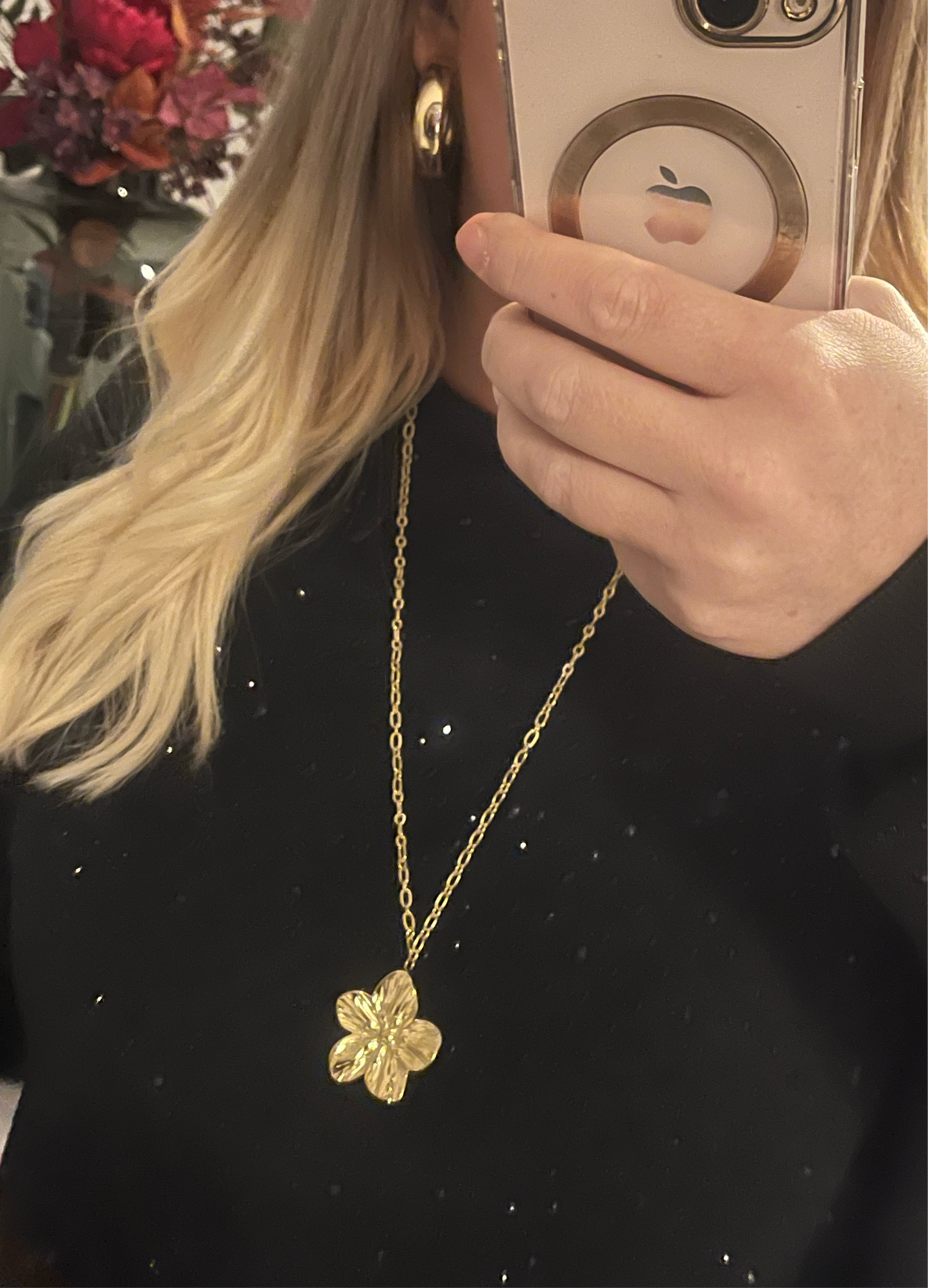 Lange Ketting Bloem | 70 cm K002