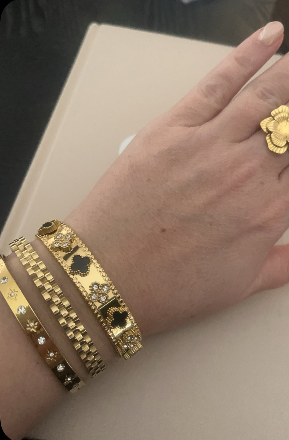 Bracelet Trèfle Noir