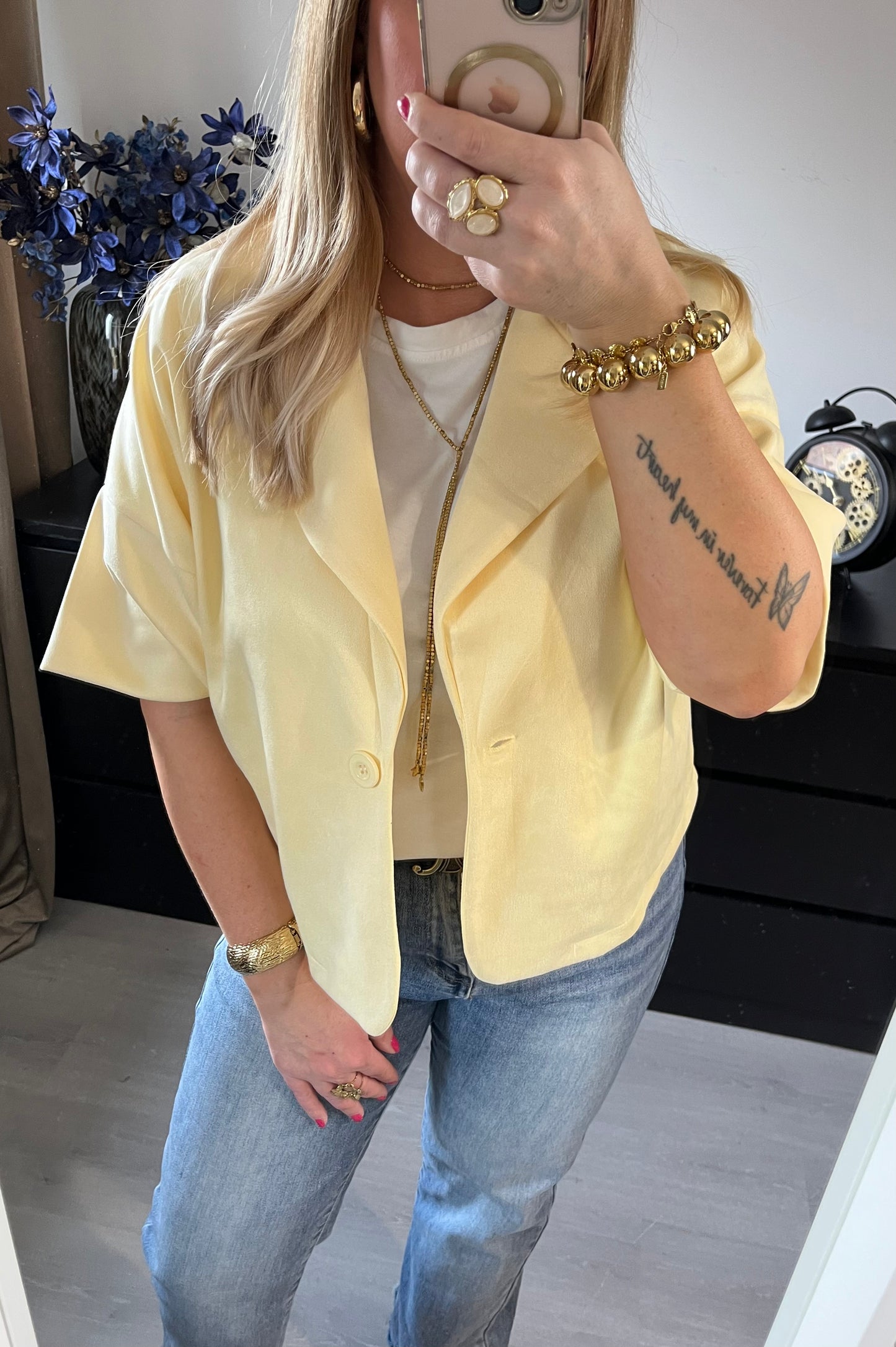 Blazer Dominique Suedine| Butteryellow