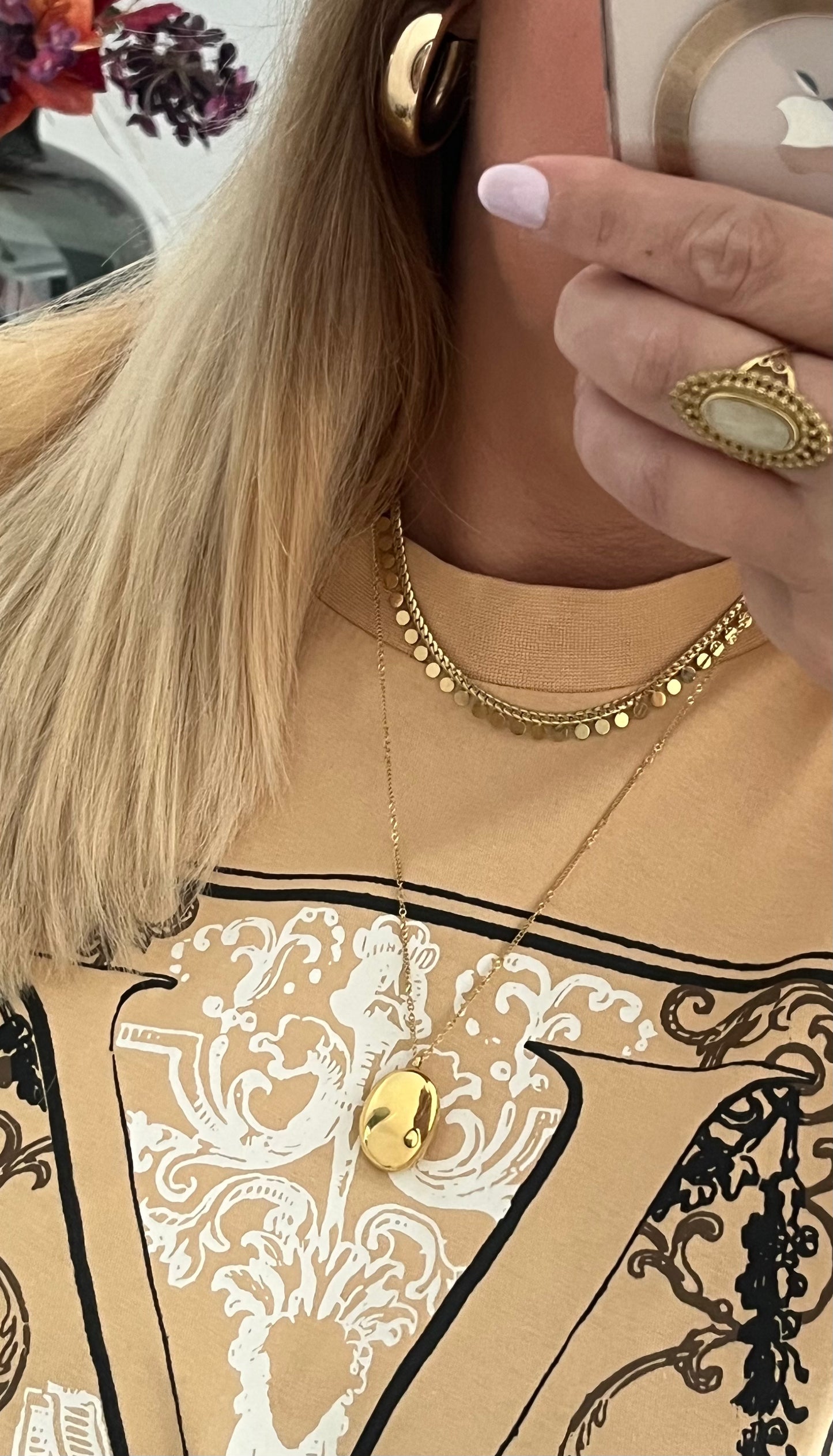 Collier en pierre Céleste
