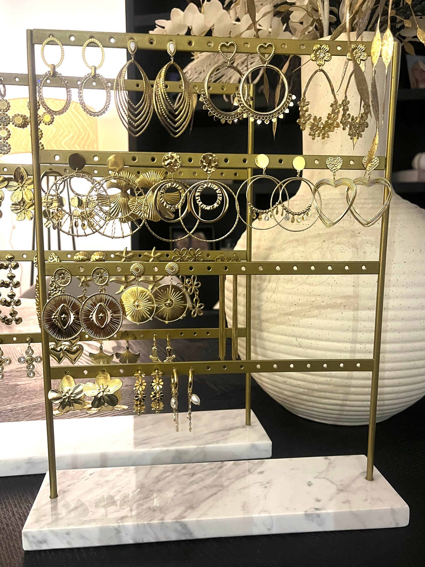 Présentoir à bijoux Boucles d'oreilles | Marbre