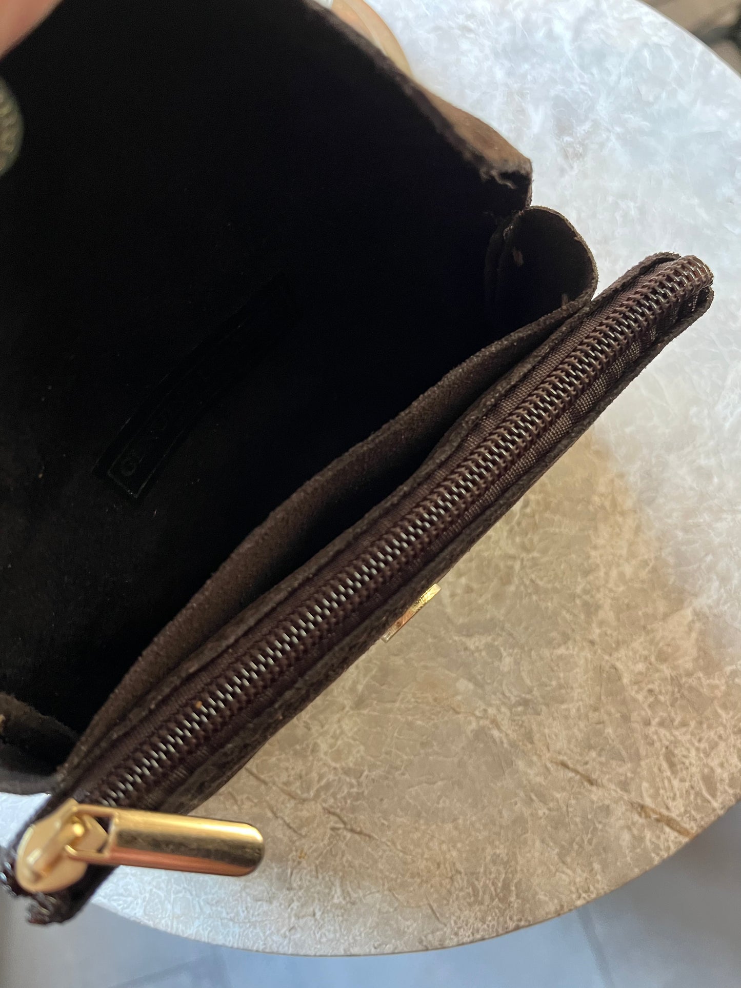 Jess Portemonnee Suede Big | Donkerbruin