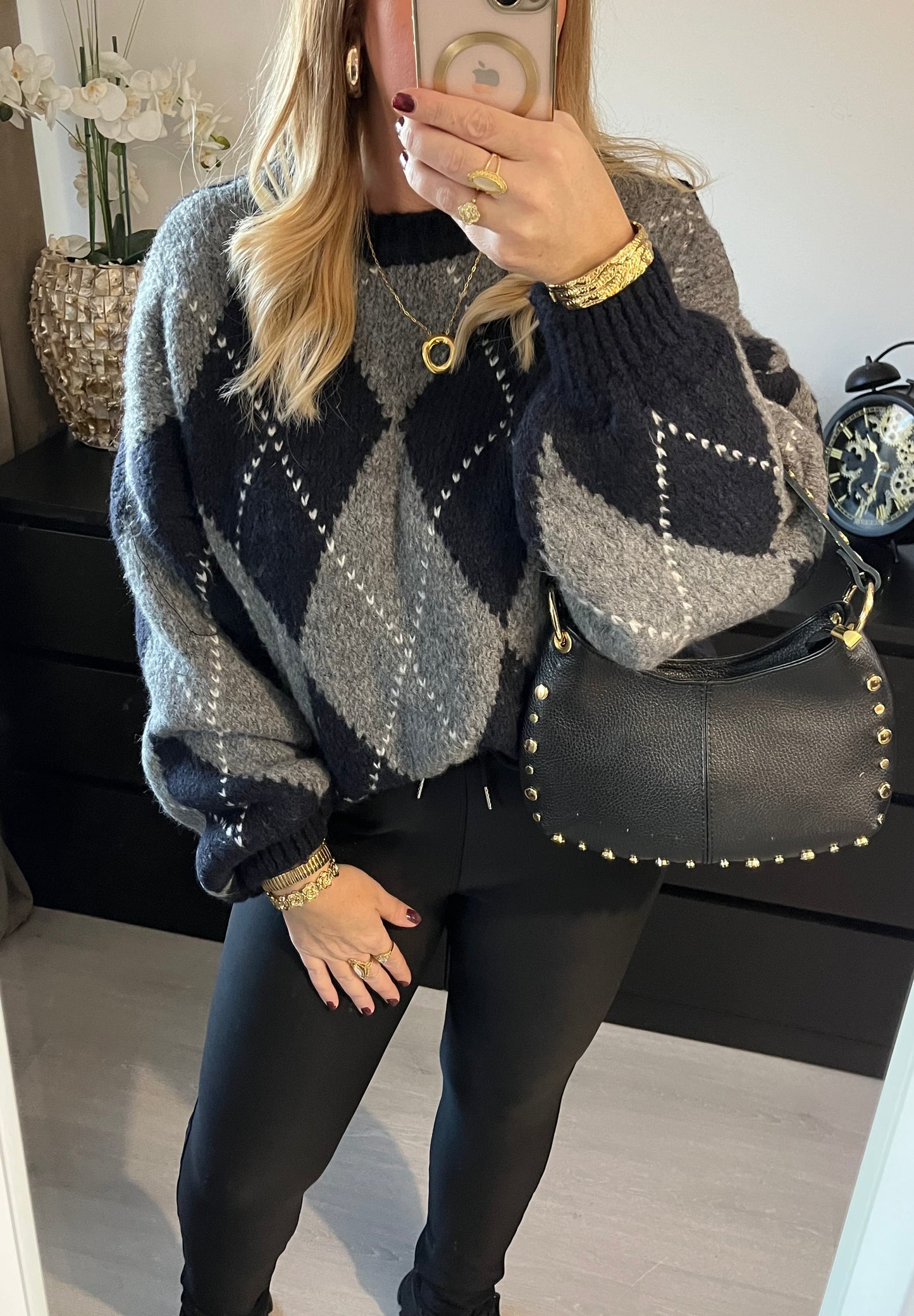 Trui Zara | Grijs/Navy