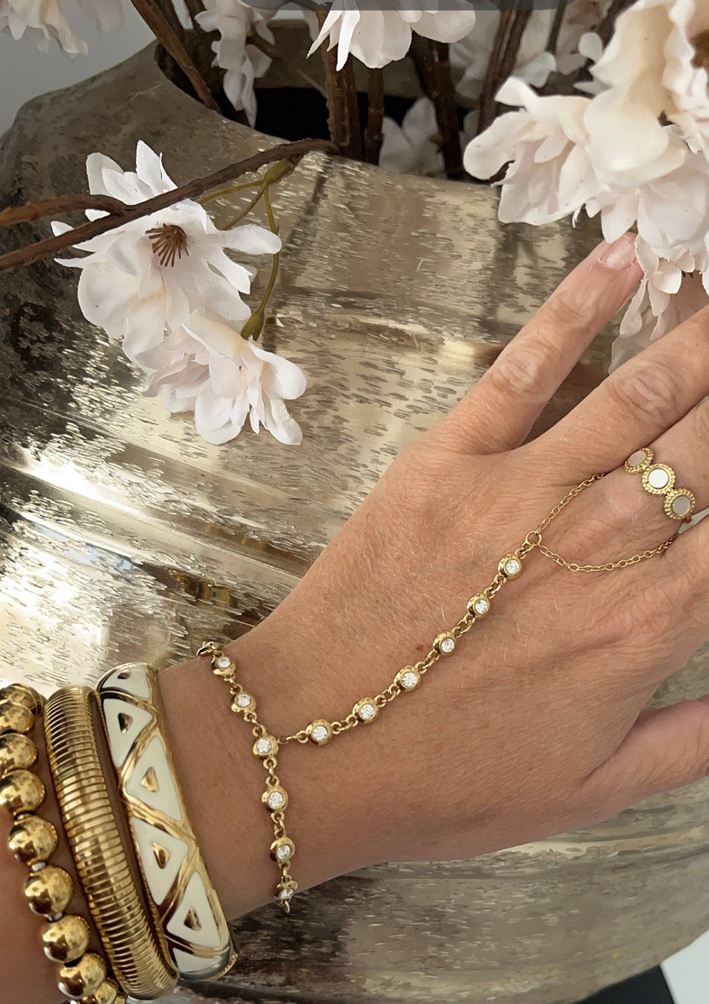 Bohemian Parelmoer Ring