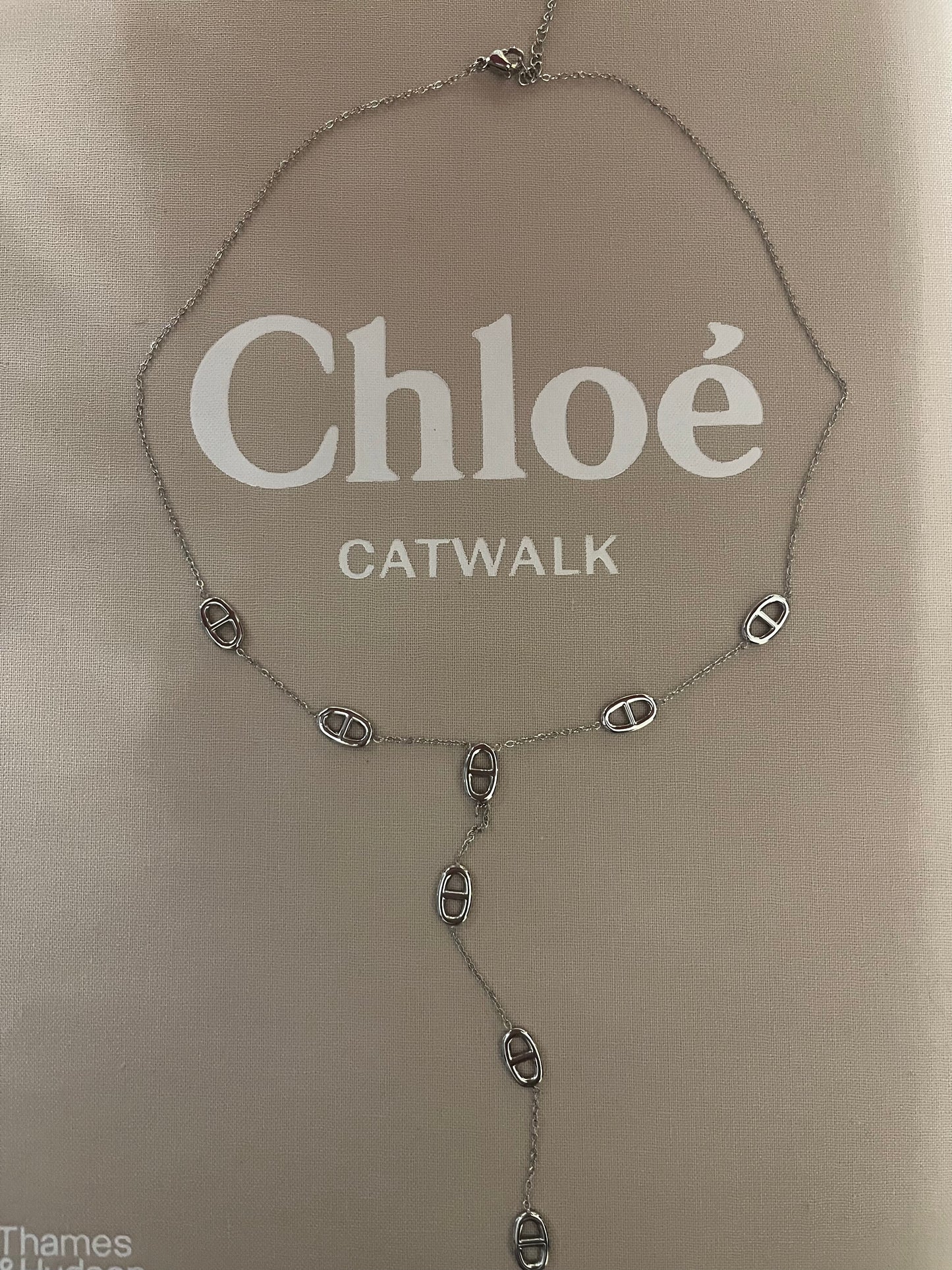 Y Necklace Double D | Silver