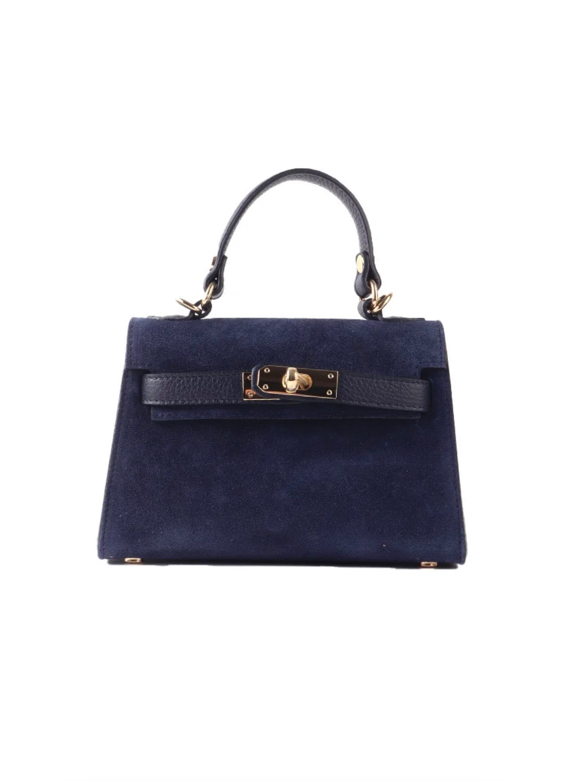 Leya Bag Suede/Leer | Donkerblauw