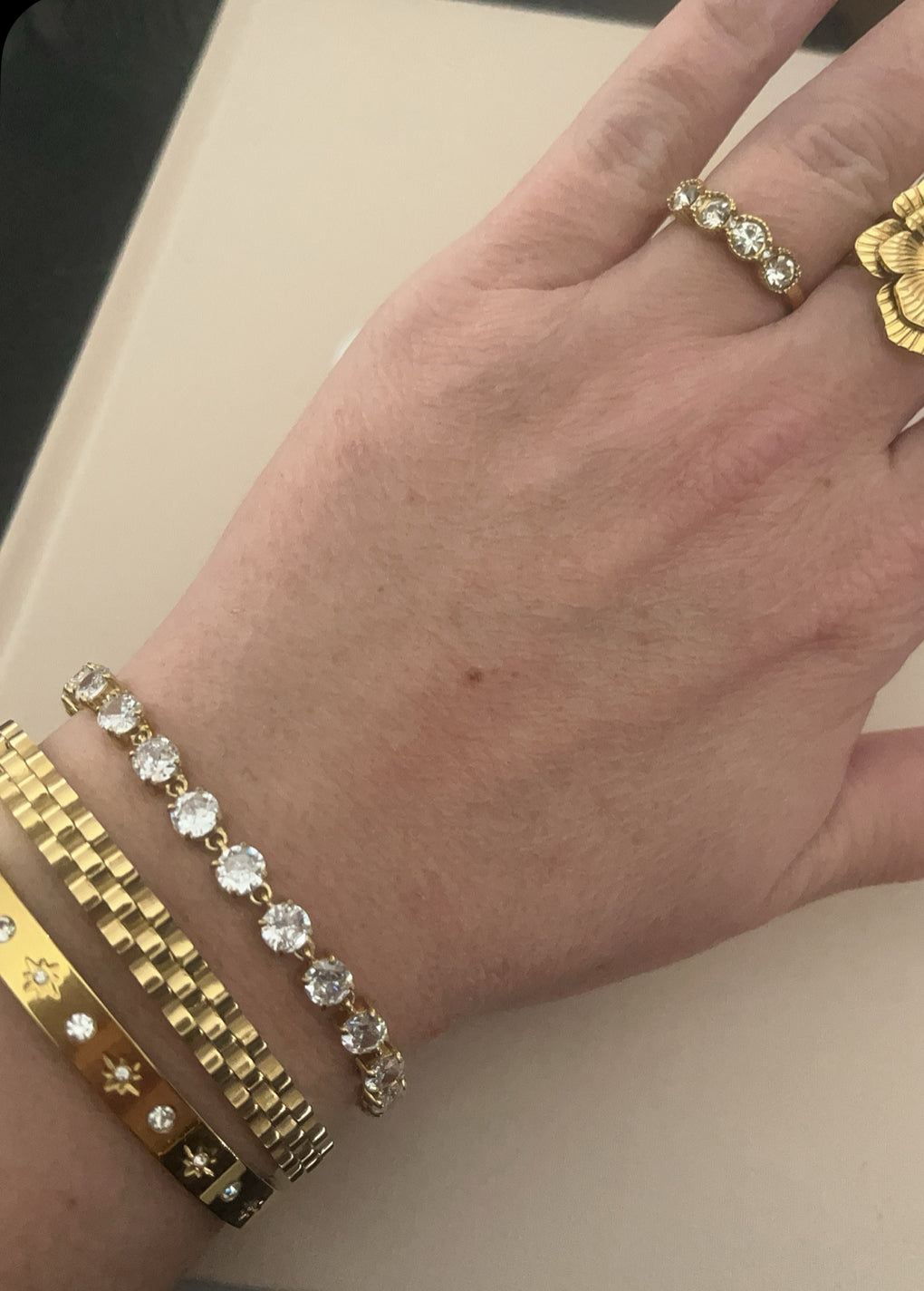 Bracelet à pois en diamant
