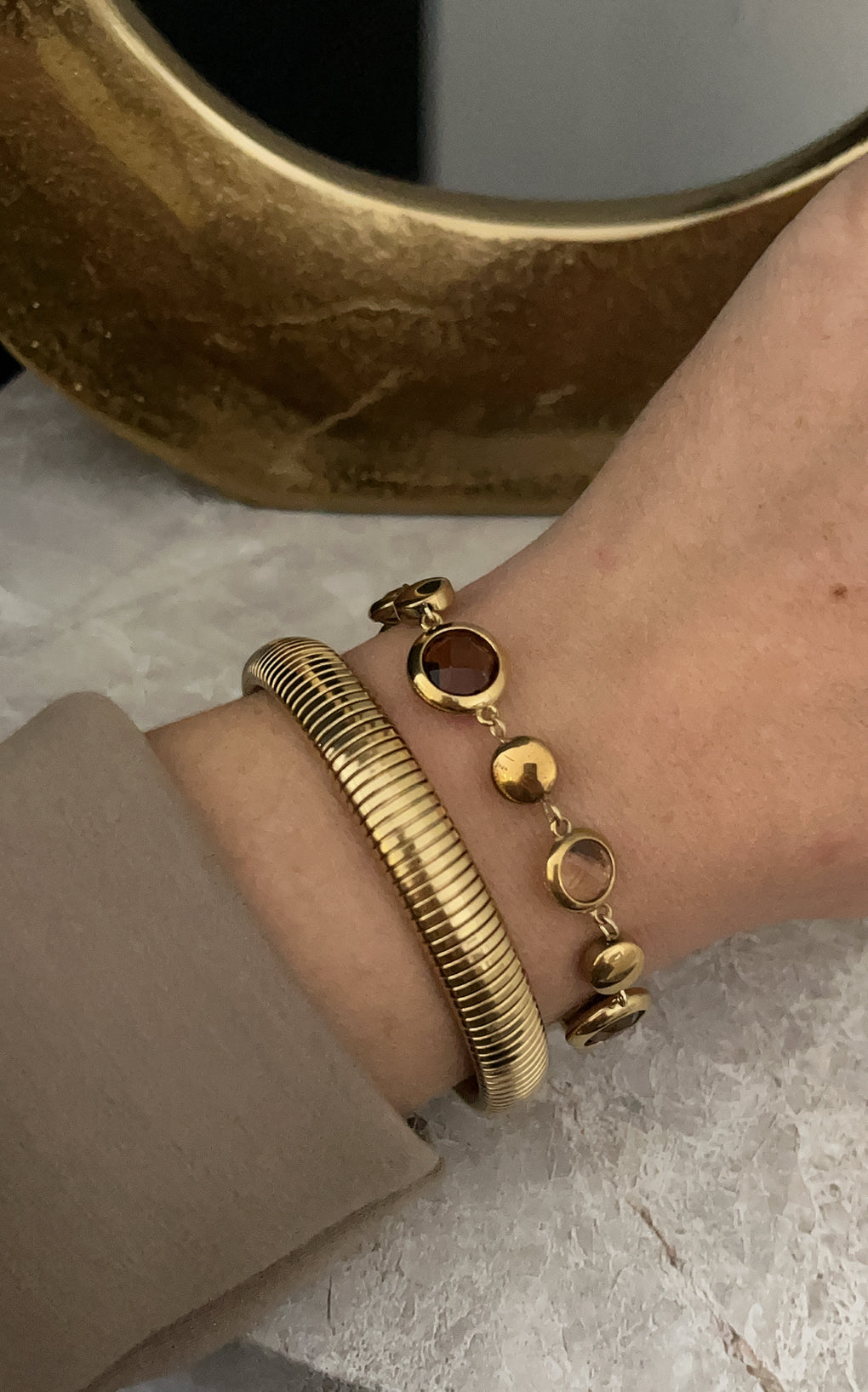 Alina Diamond Bracelet | Brown