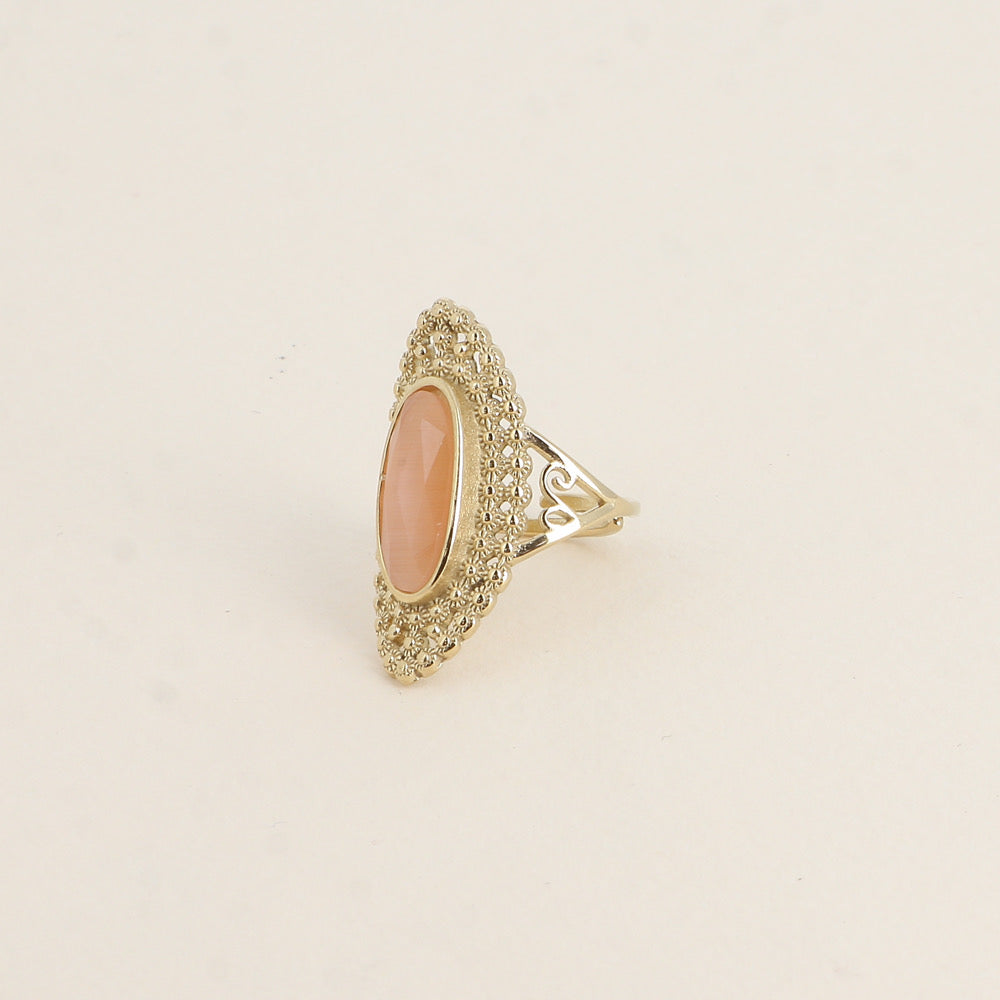 Bague Bohème Pierre Orange | R014