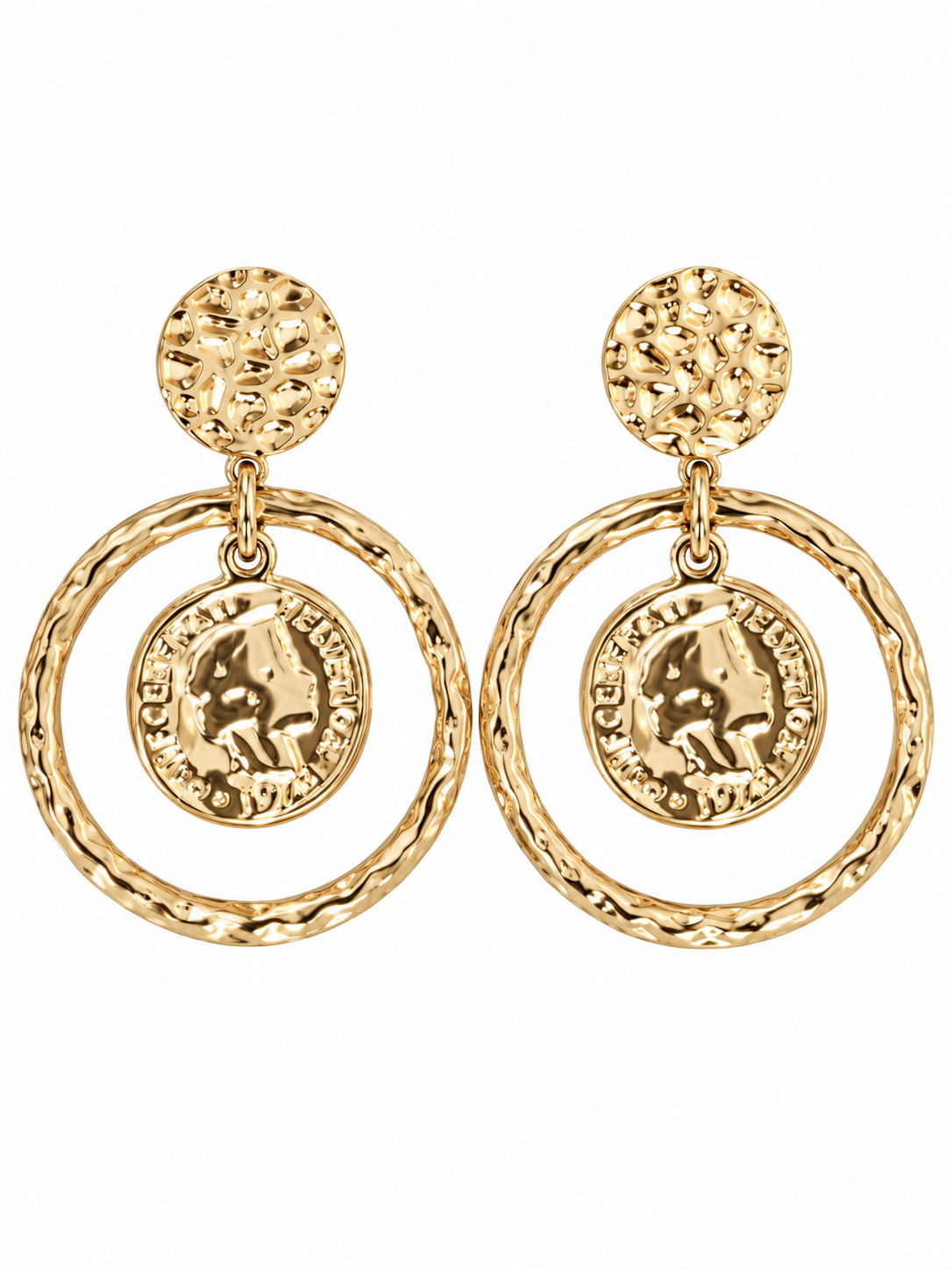 Golden Coin Earrings