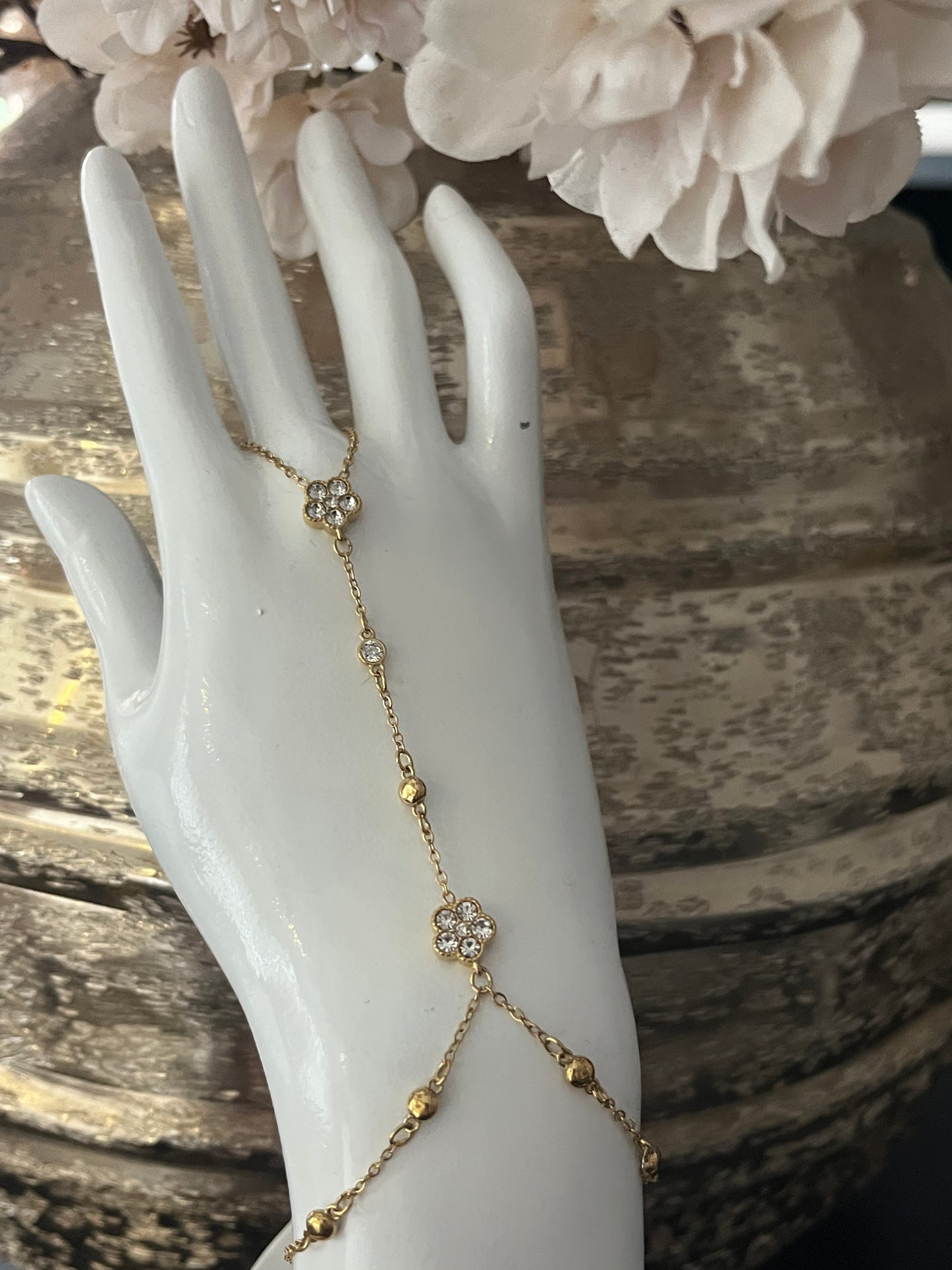 Golden Bloom Hand Chain