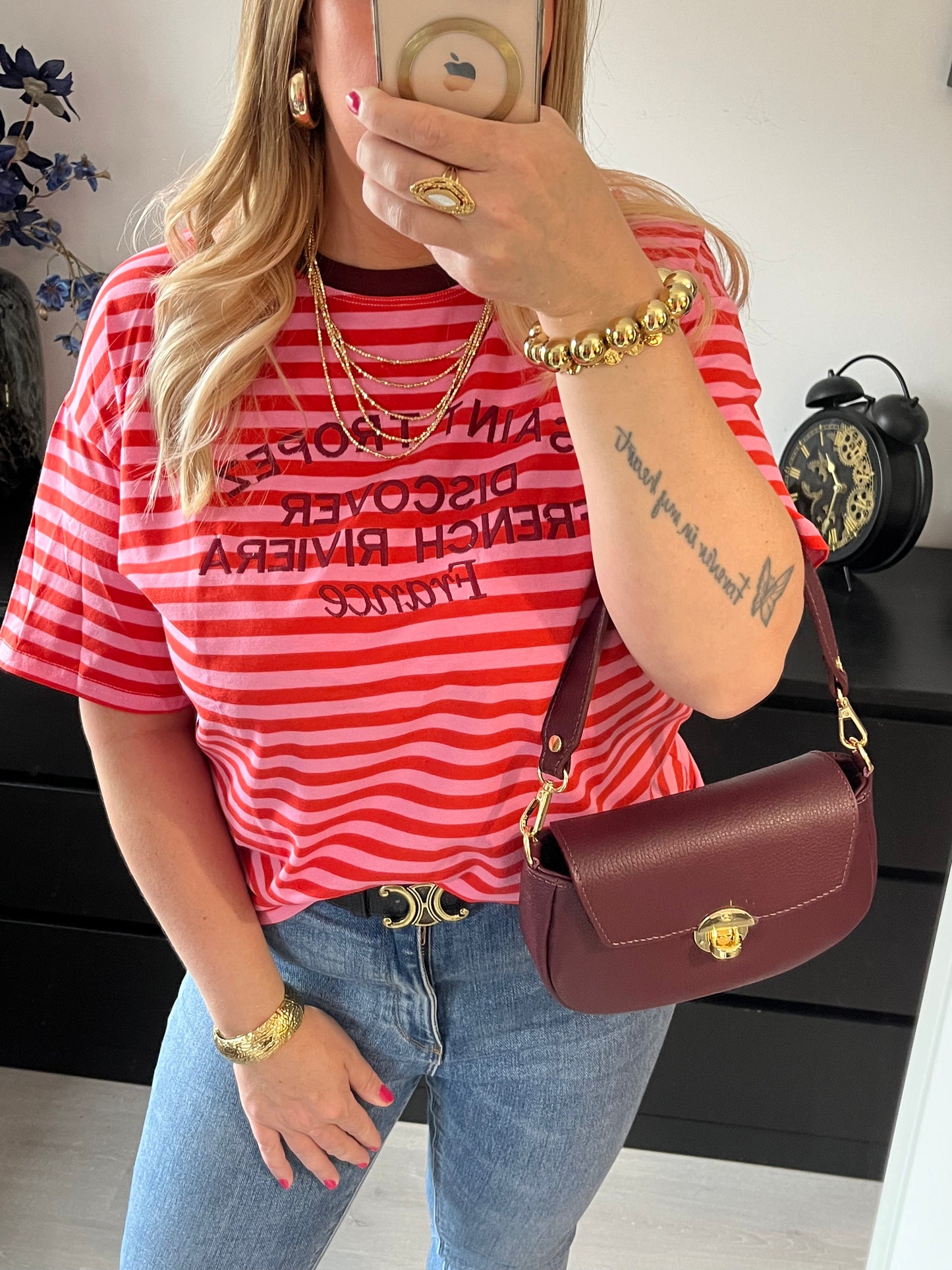 Saint Tropez Striped Shirt | Pink