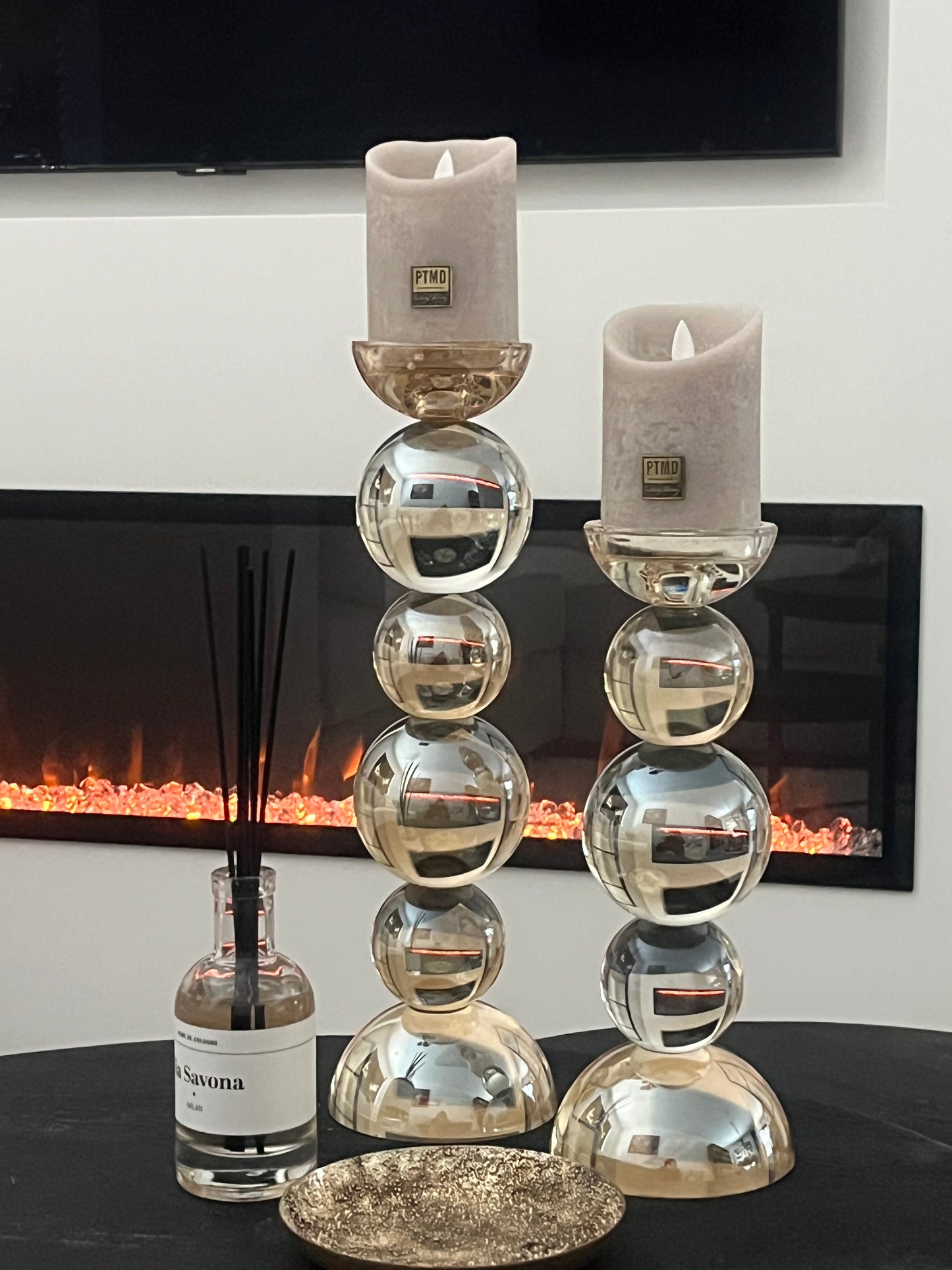 Luster Kandelaars | Goud/Beige