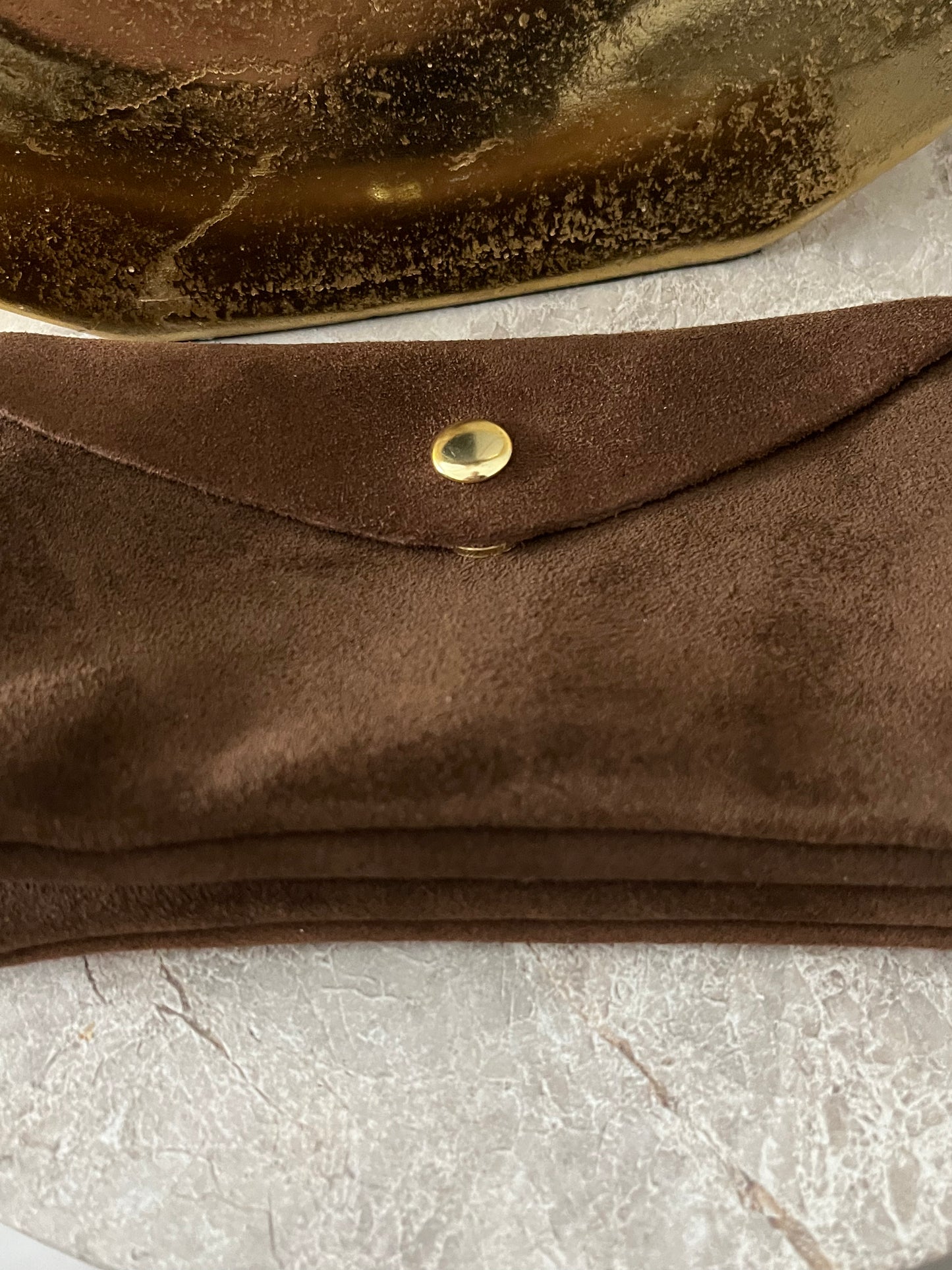 Jess Portemonnee Suede Big | Bruin