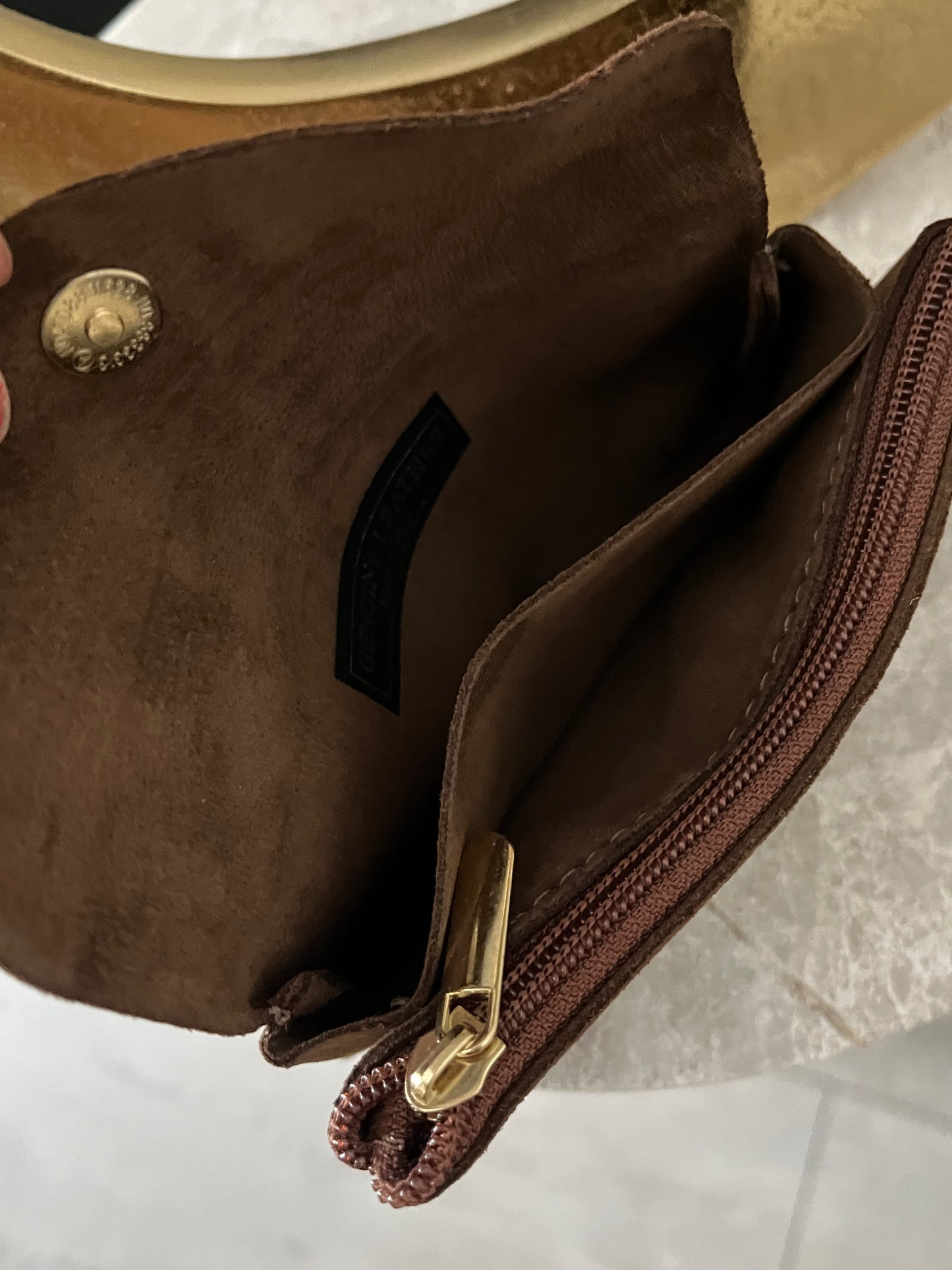 Jess Portemonnee Suede Big | Bruin