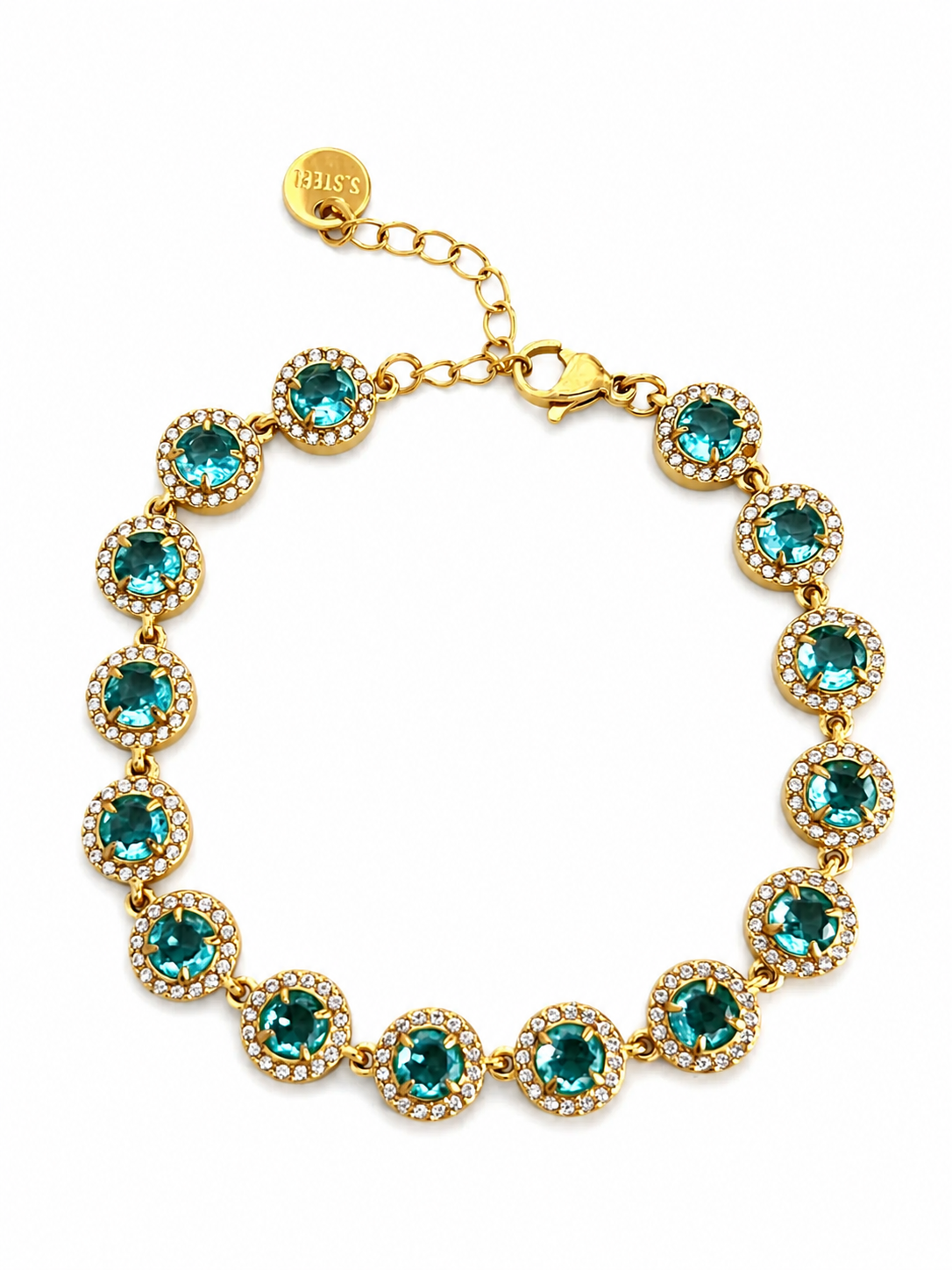 Jenna Strass Bracelet | Blauw
