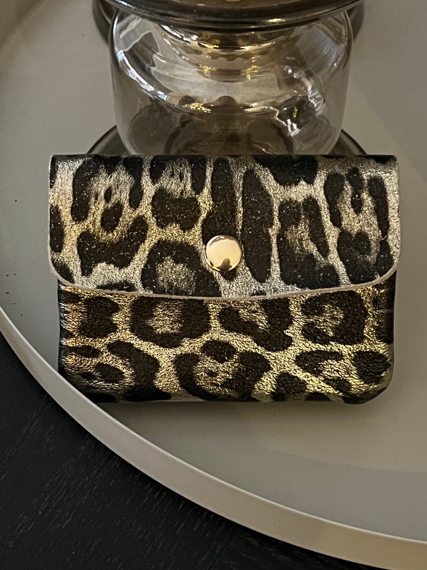 Jill Portemonnee Metallic Luipaard | Goud/Zwart