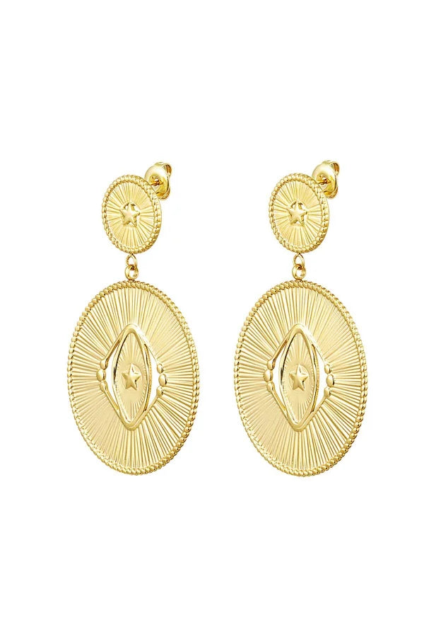 Statement Earrings Jade | Gold