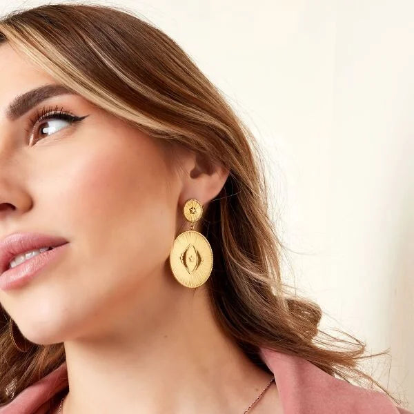 Statement Earrings Jade | Gold