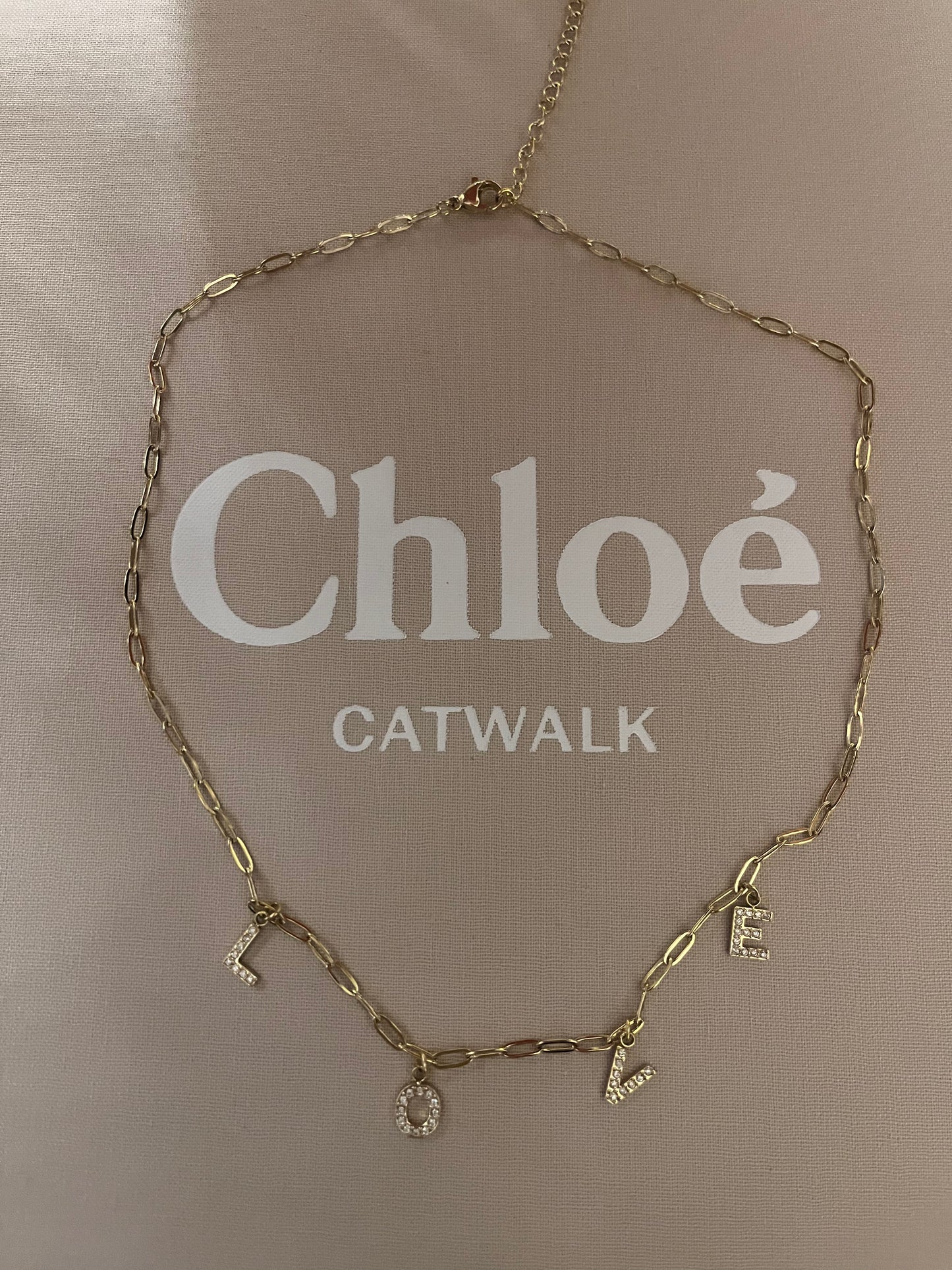 Collier Love Strass | Or