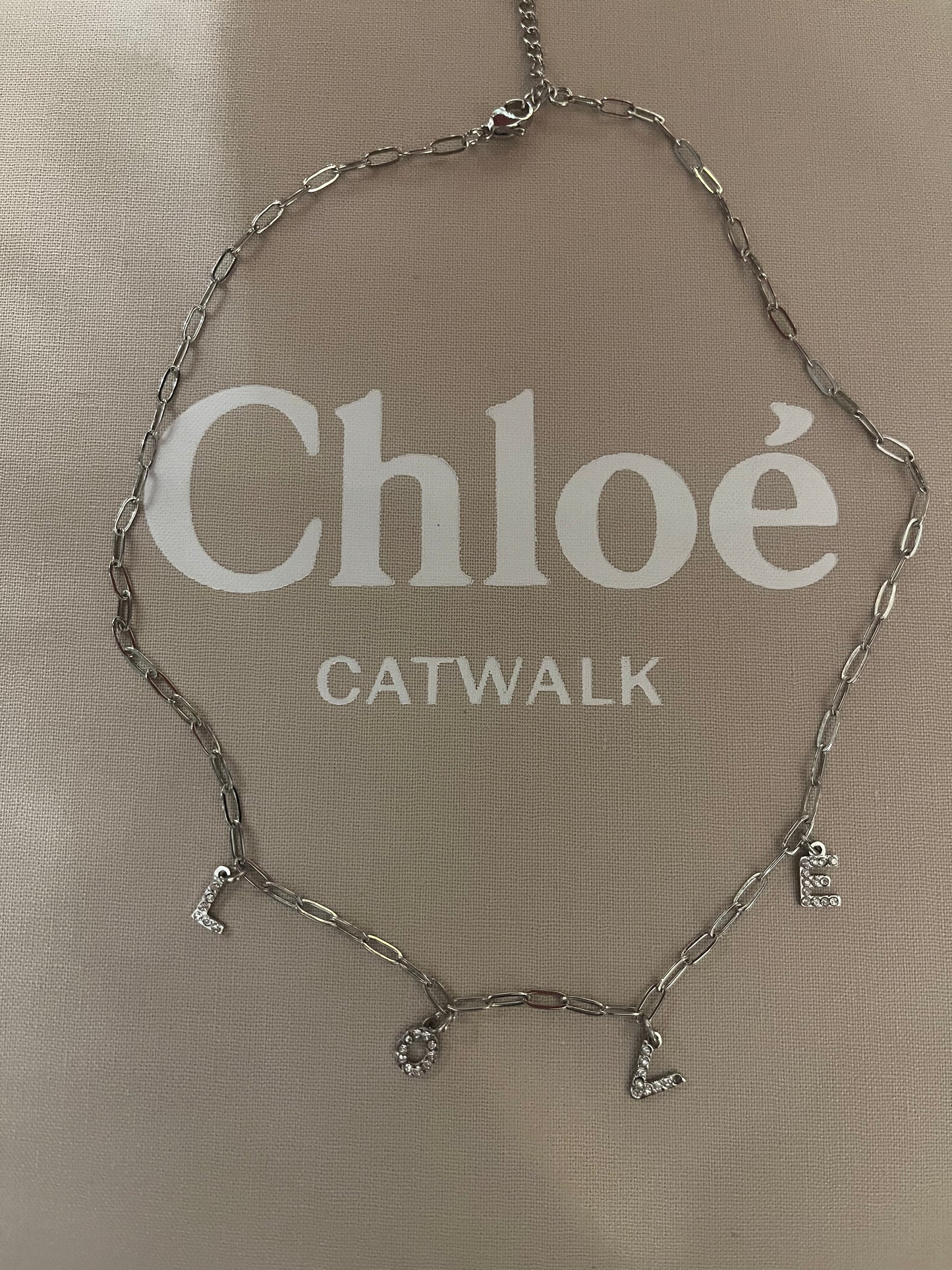 Collier Love Strass | Argent