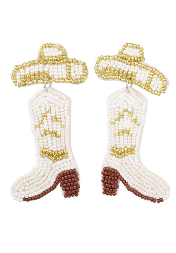 Earrings Boot | White