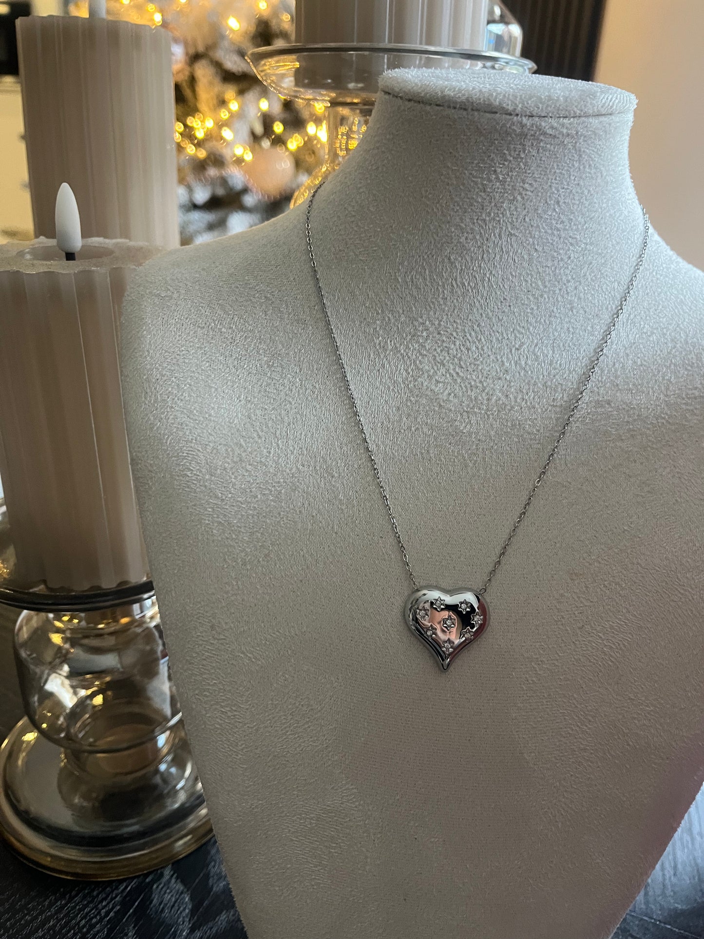Collier Grand Coeur | Argent