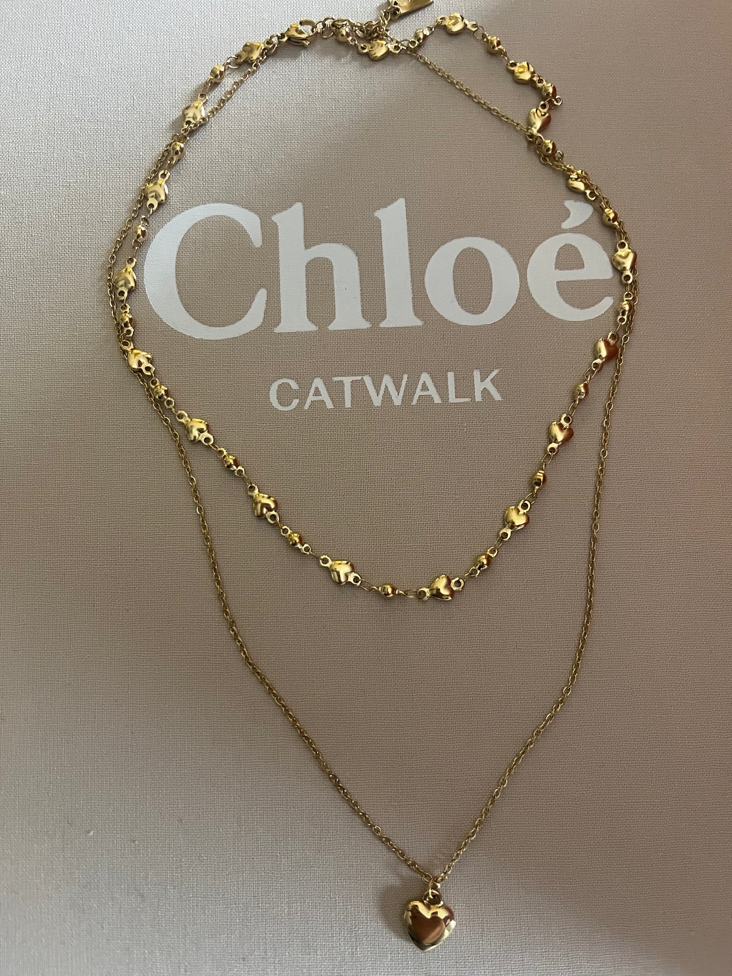 Collier superposé coeurs