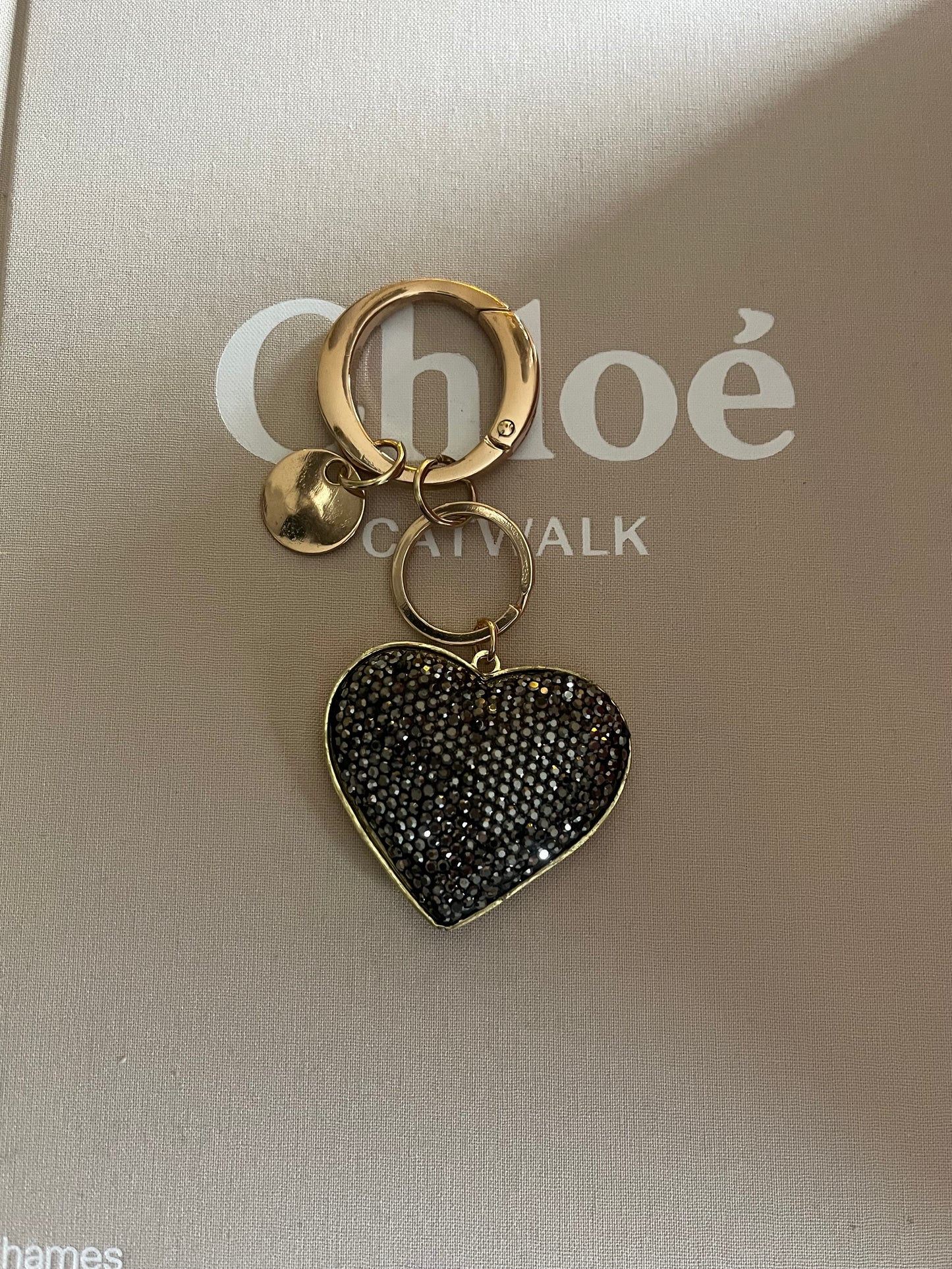 Keyring Rhinestone Heart