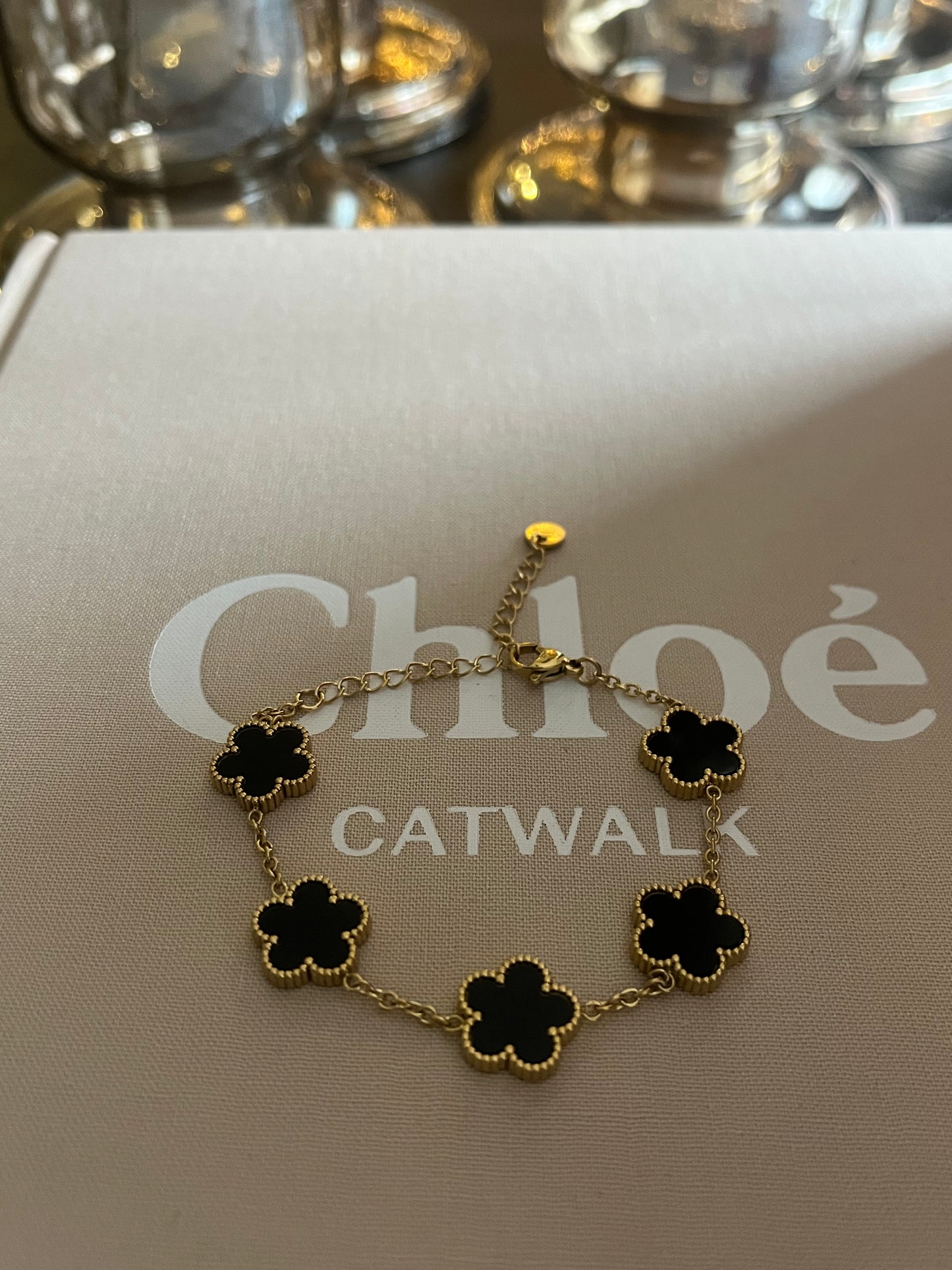 Bracelet Fleurs Noires