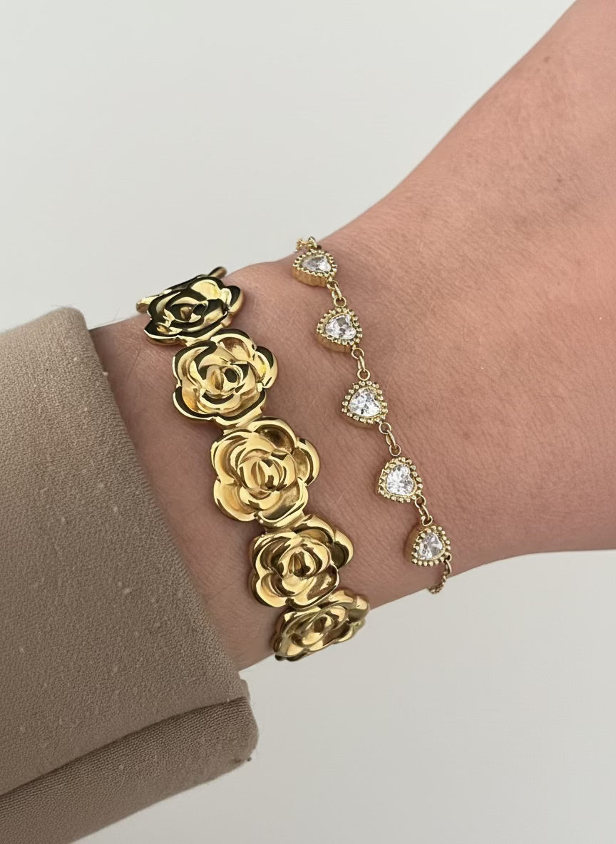 Diamond Hearts Bracelet