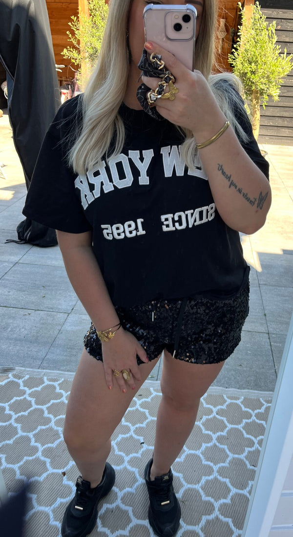 Short à paillettes