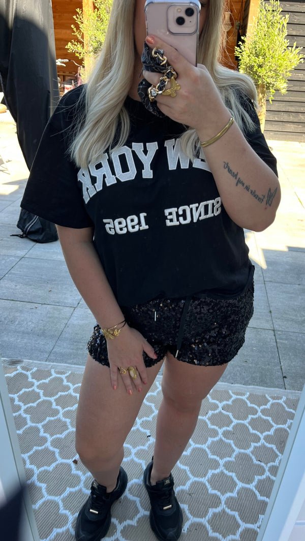 Short à paillettes