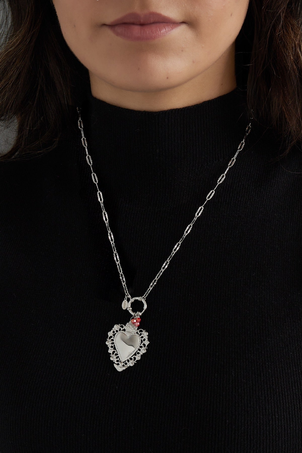 Tropical Heart Charm Necklace | Goud