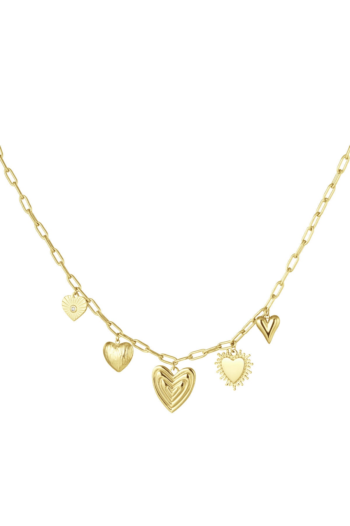 Collier à breloques Coeur Amour | Or