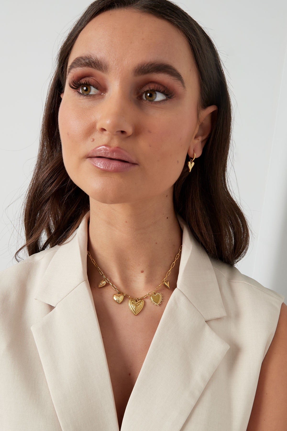 Collier à breloques Coeur Amour | Or
