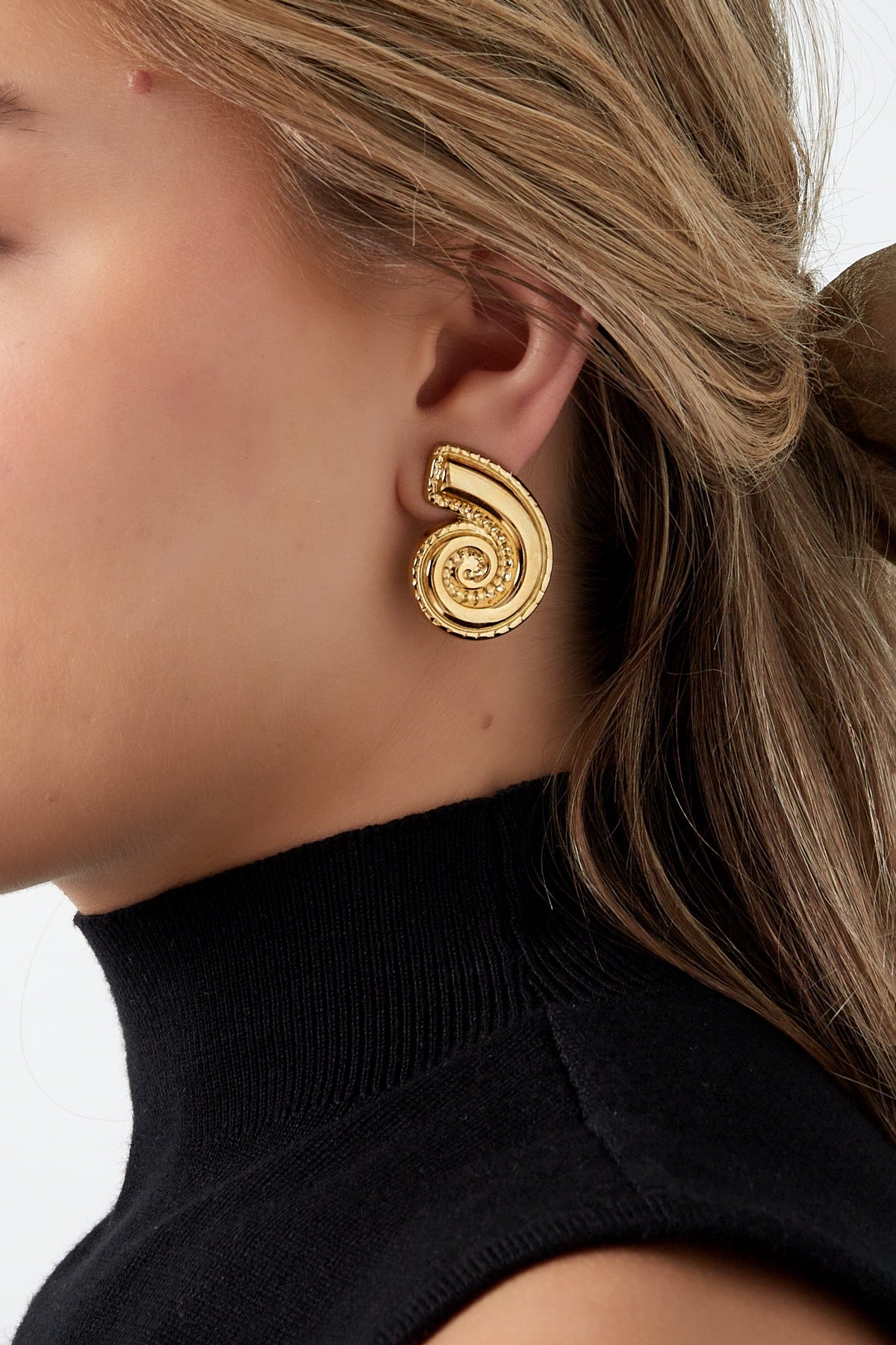 Oorbellen Gedraaide Schelp