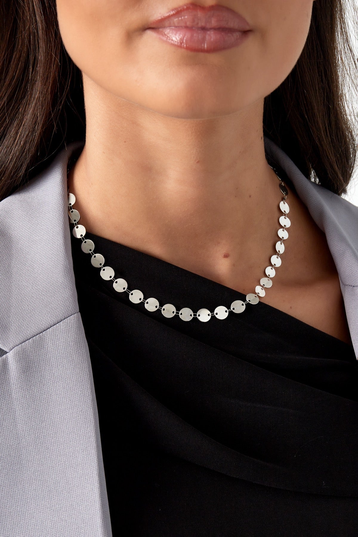 Coins Ketting | Zilver K008
