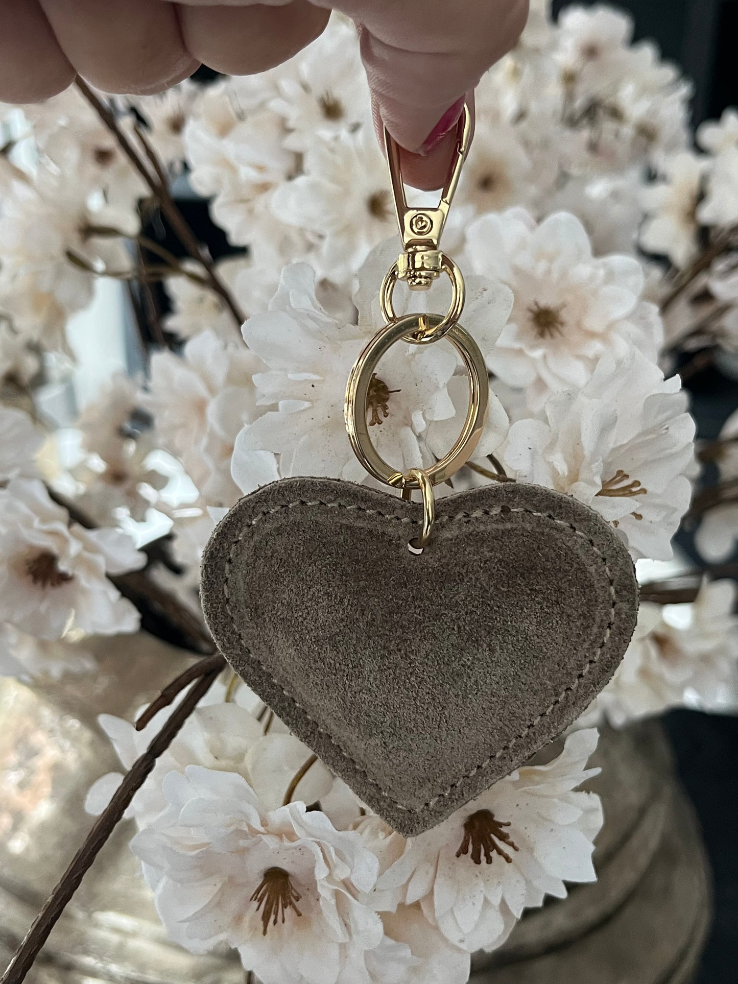 Sleutelhanger Hart Suede