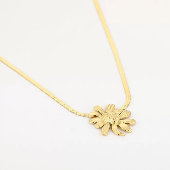 Sunflower Necklace | Gold