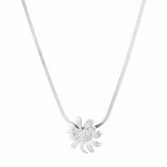 Sunflower Necklace | Silver