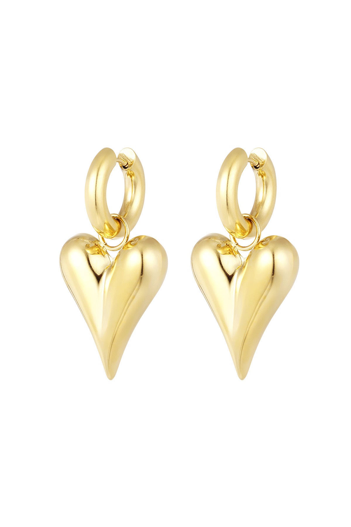 Boucles d'oreilles grand cœur