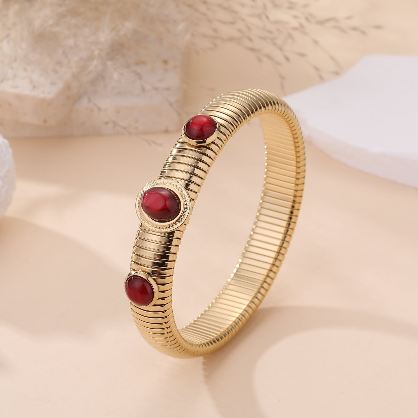 Bohemian Bracelet Bordeaux Stone