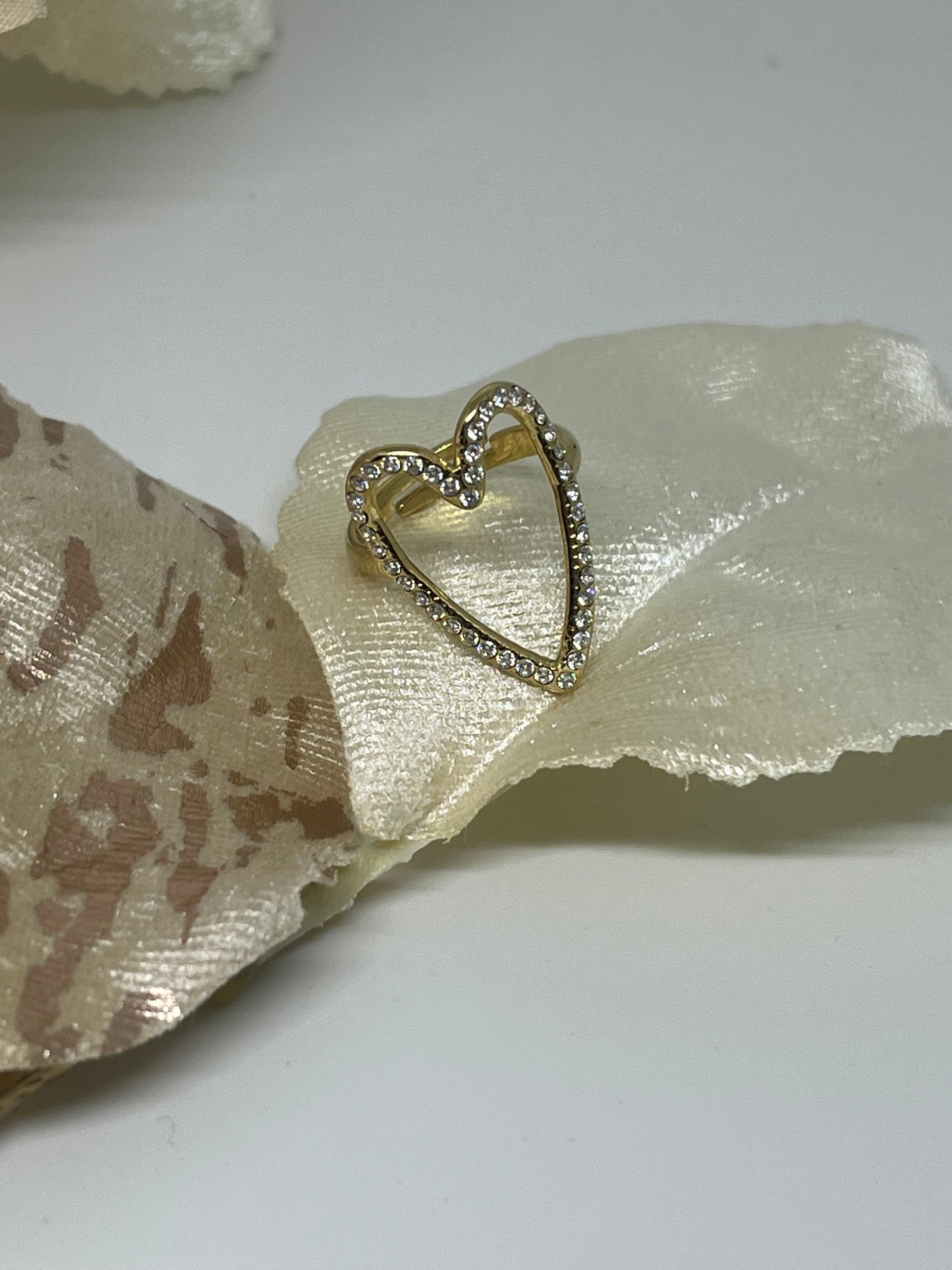 Ring Heart Strass | Gold
