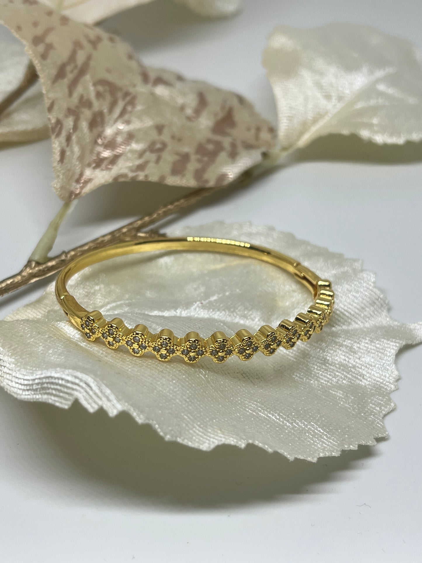 Bracelet Trèfle Strass