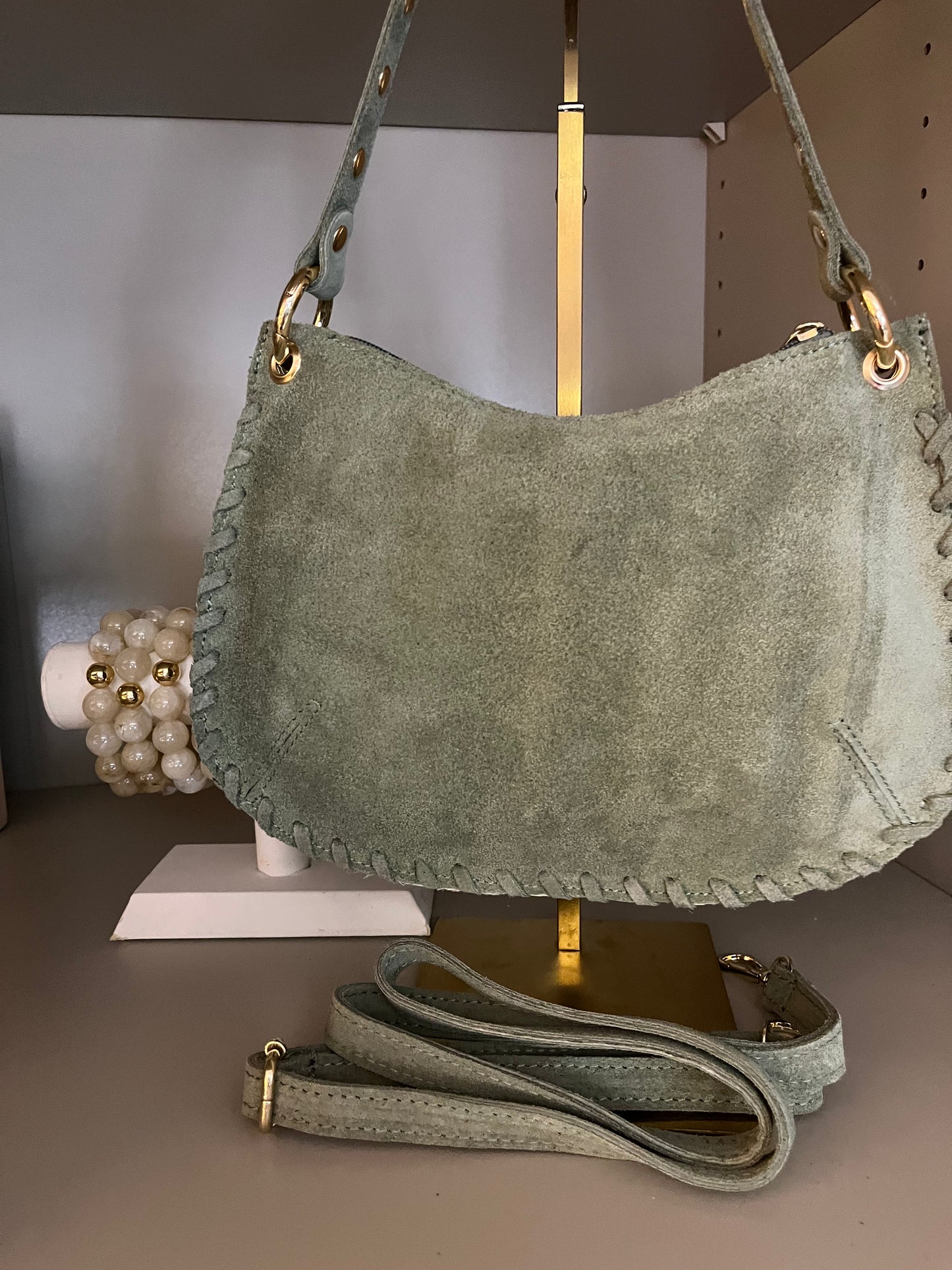 Casey Bag Suede | Groen